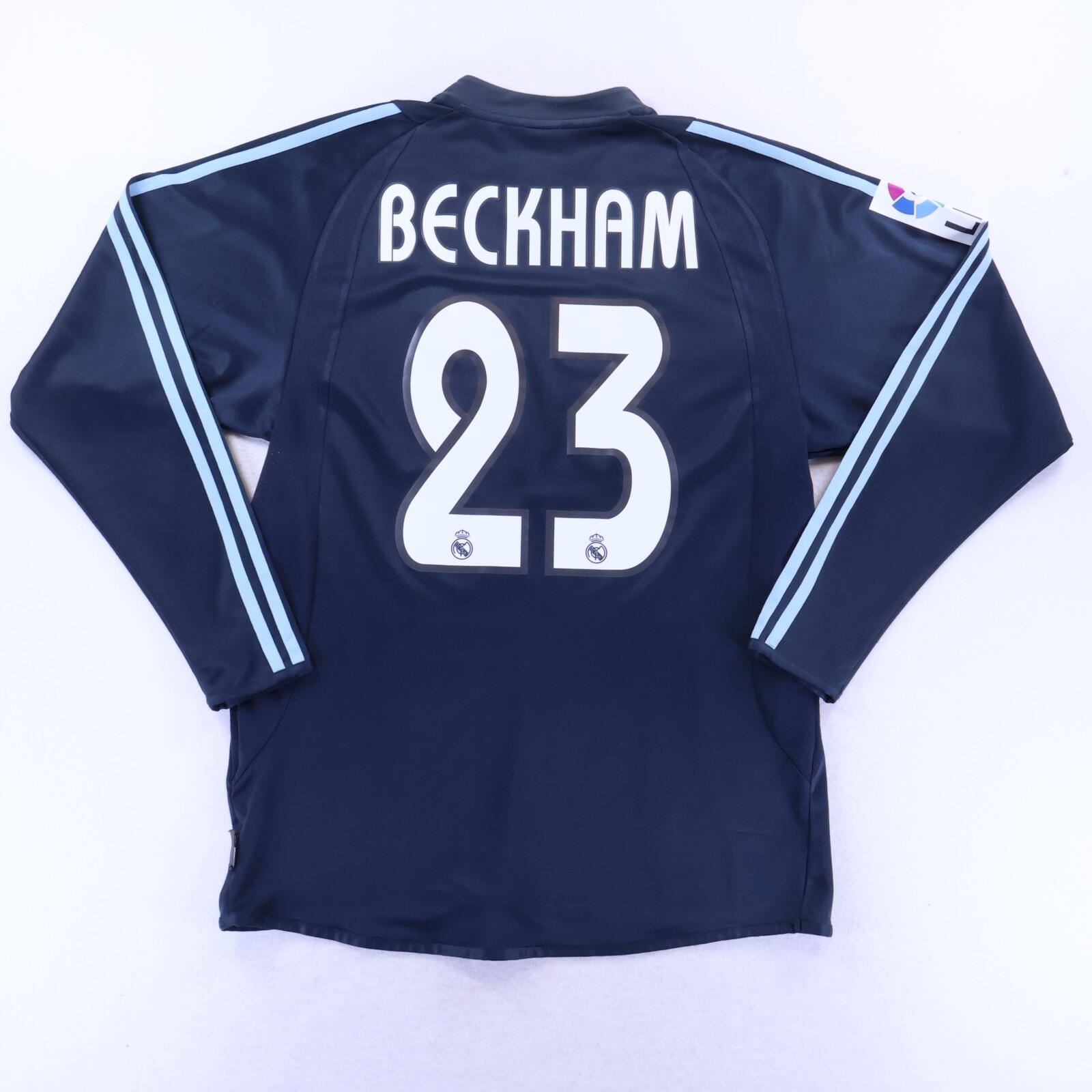 Real Madrid Beckham #23 2003/04 Away Shirt - Long Sleeve - M
