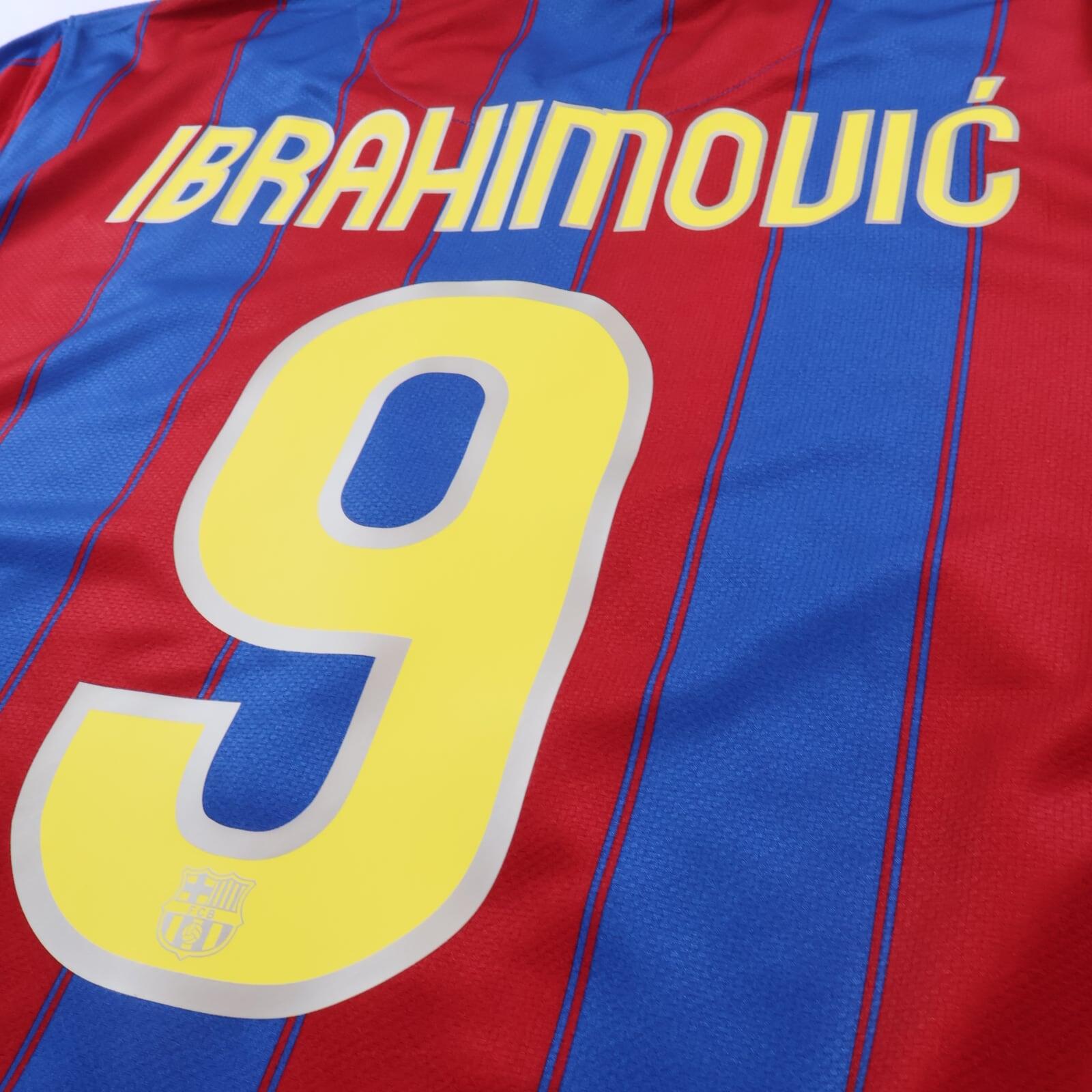 *MINT* Barcelona Ibrahimović #9 2009/10 Home Shirt - XL