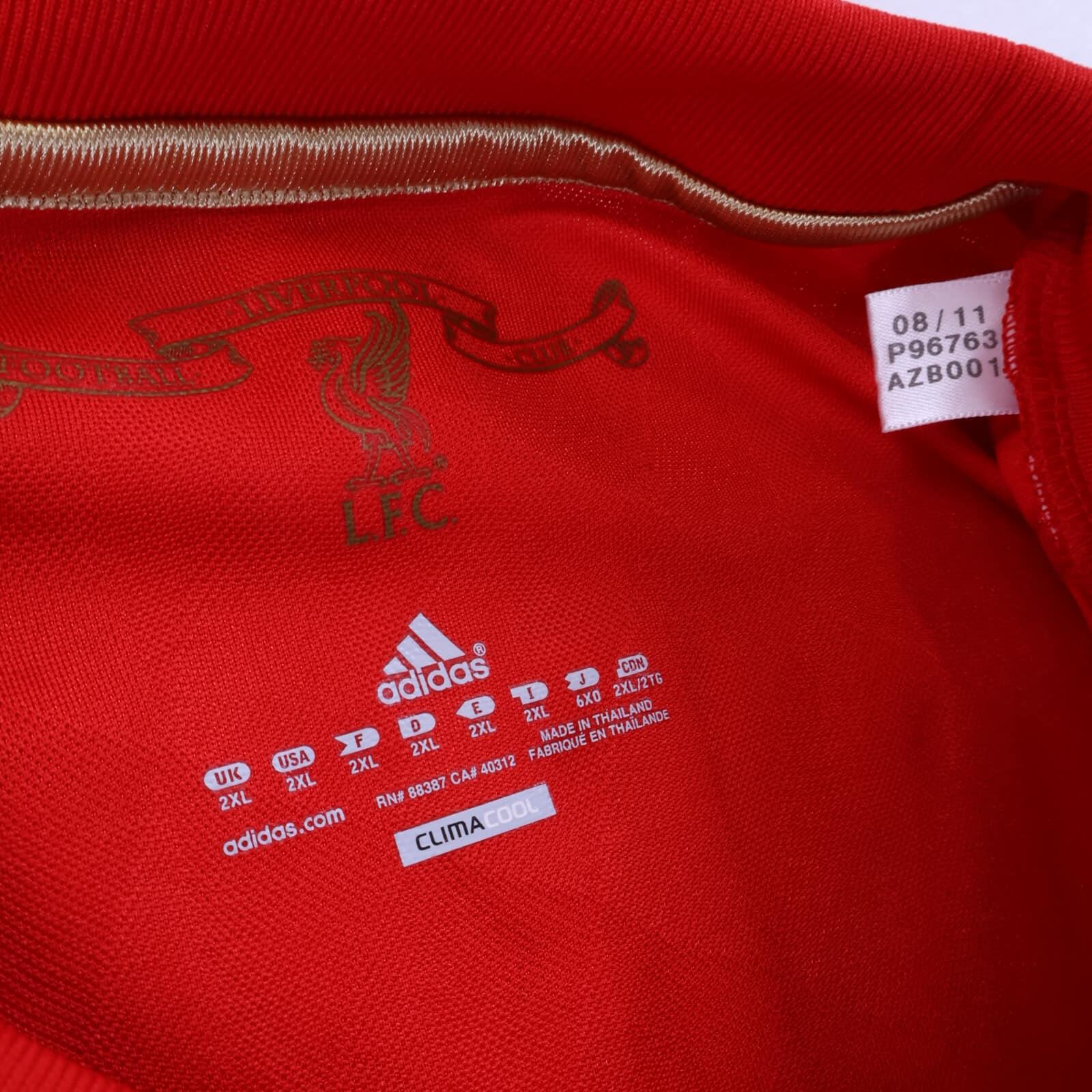 Liverpool F.C Gerrard #8 2010/12 Home Shirt - 2XL
