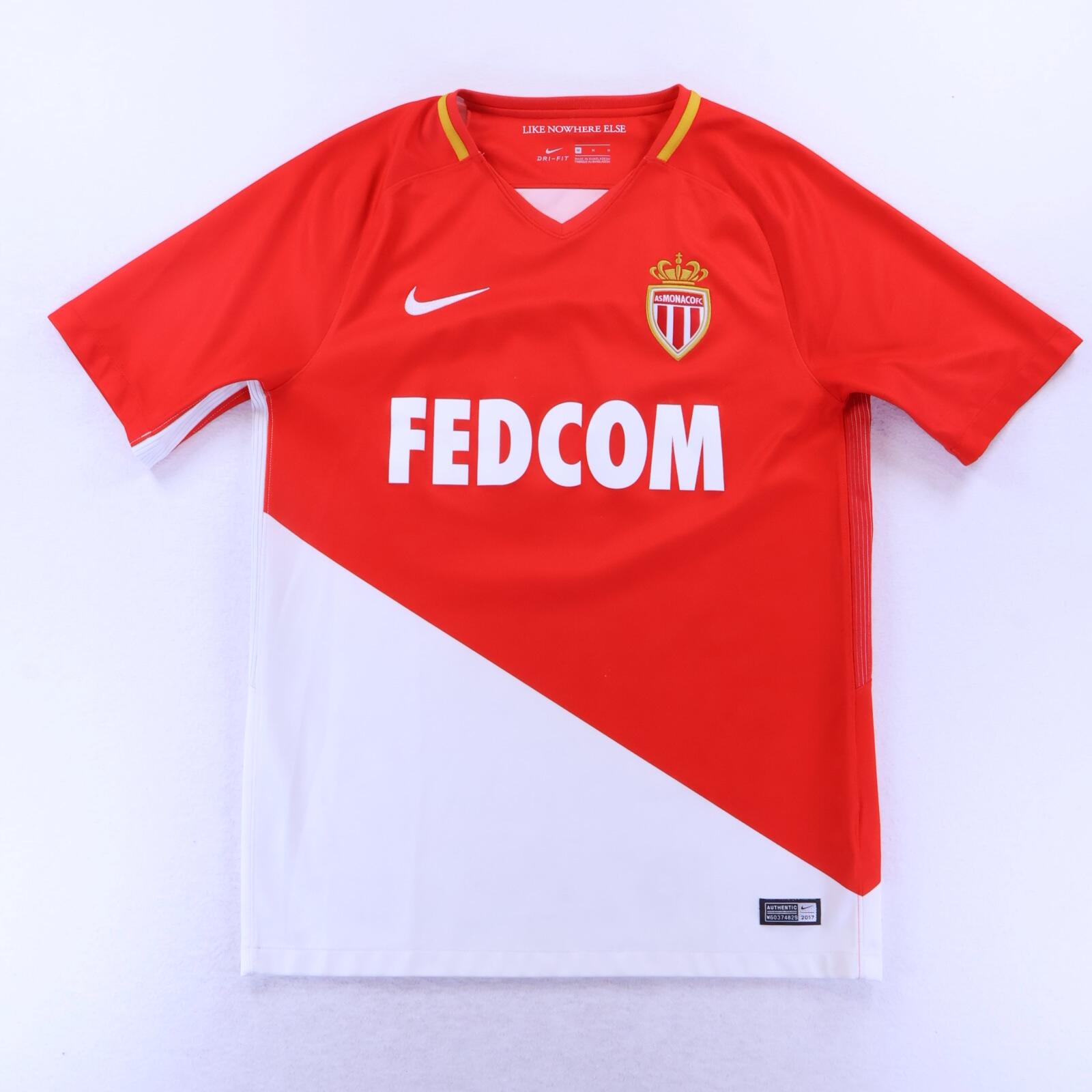 As Monaco Falcao #9 2017/18 Home Shirt - M
