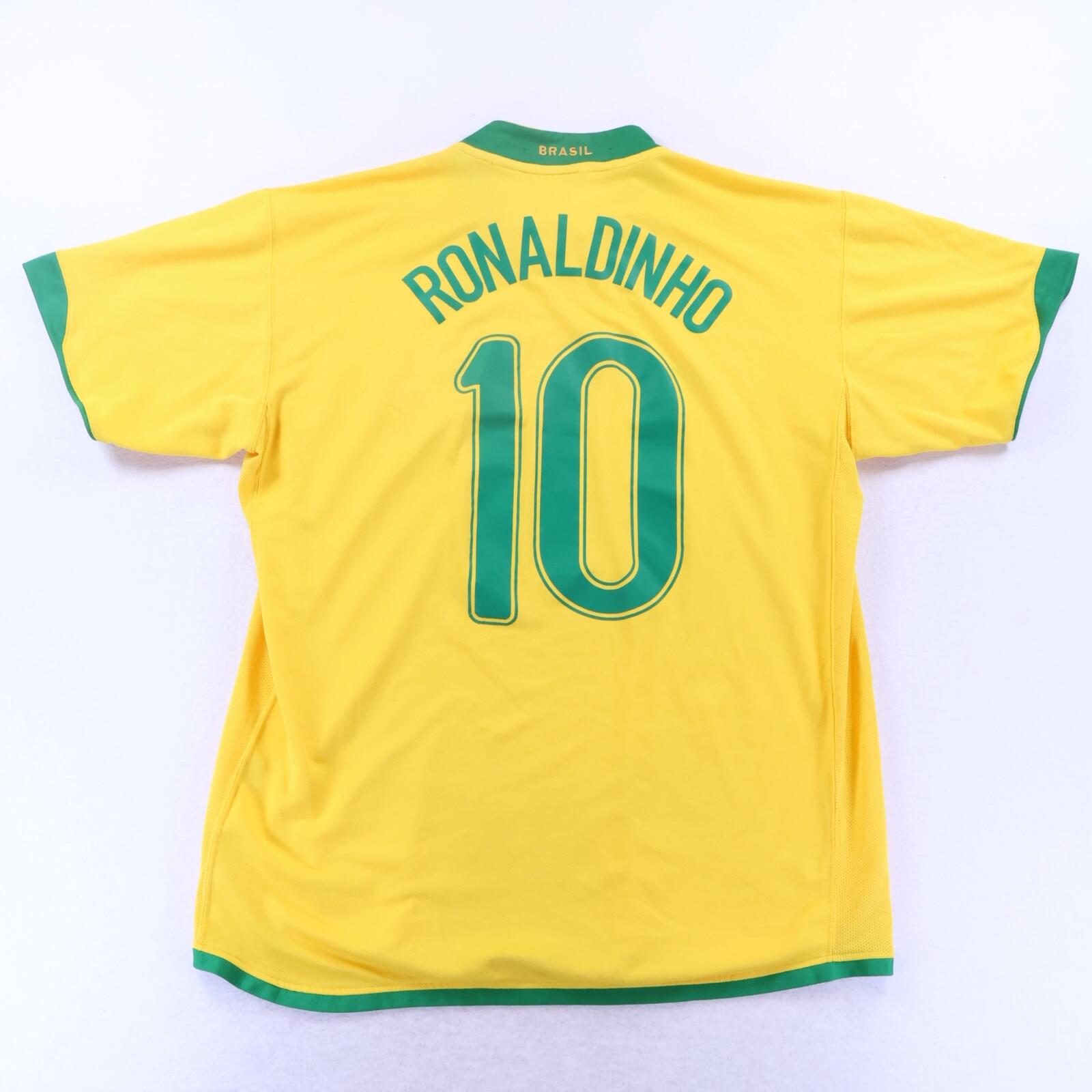 Brazil Ronaldinho #10 2006/08 Home Shirt - XL