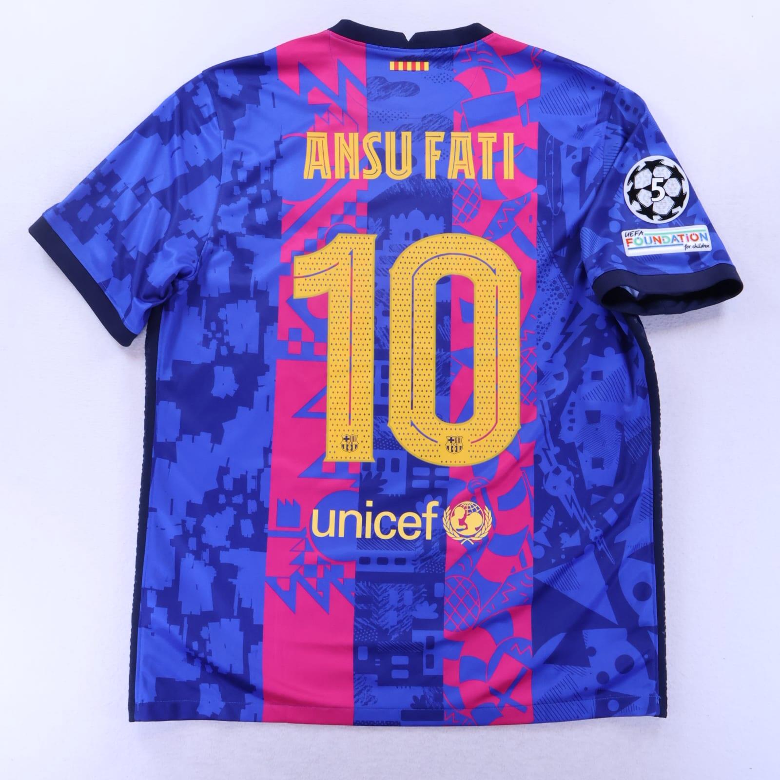 *MINT* Barcelona Ansu Fati #10 2021/22 Third Shirt - XL