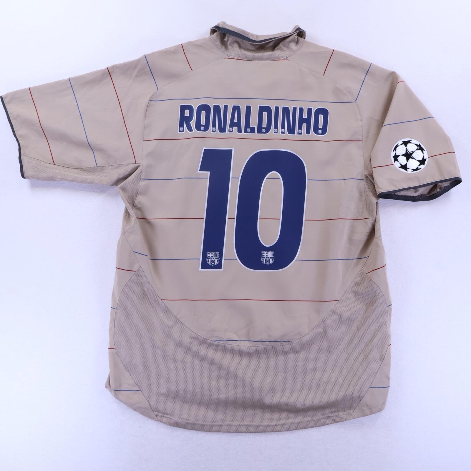 *MINT* Barcelona Ronaldinho #10 2003/05 Away Shirt - L