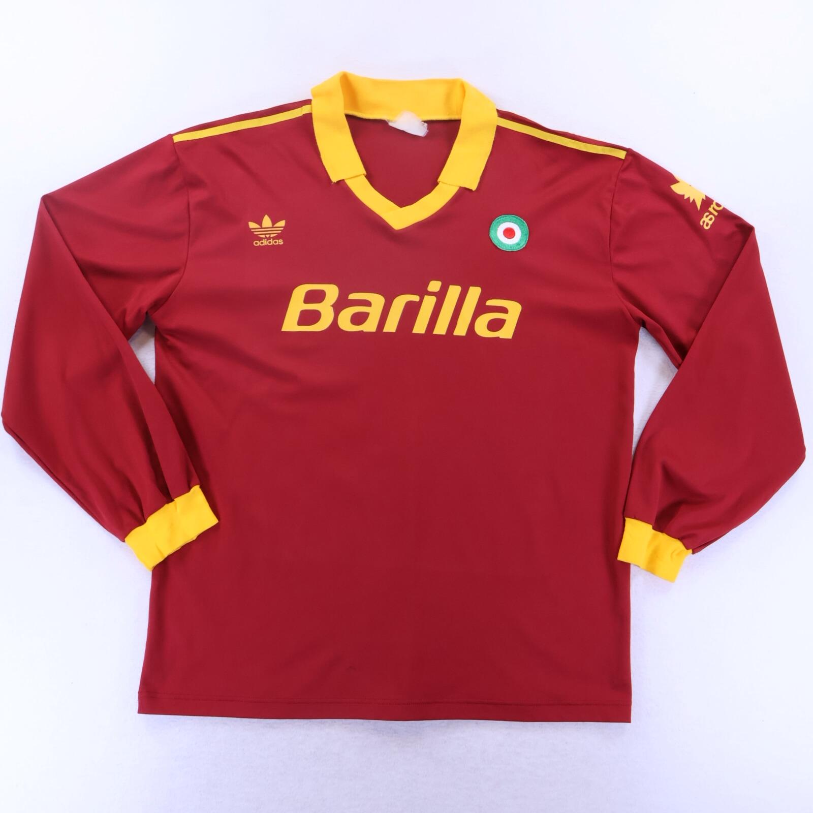 As Roma 1991/92 Home Shirt - Long Sleeve - XL