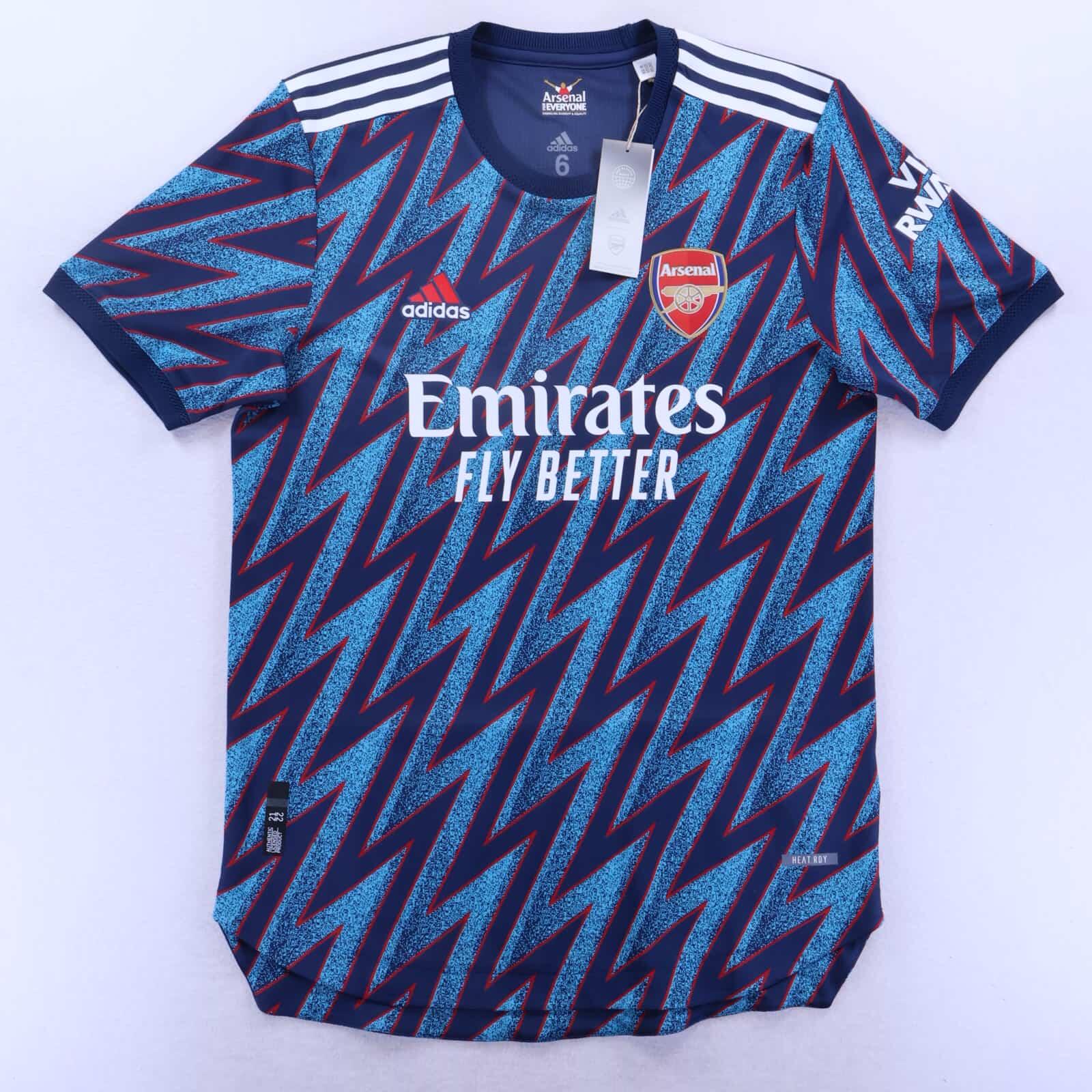*NWT* Arsenal Odegaard #8 2021/22 Third Shirt - Match Issue - L
