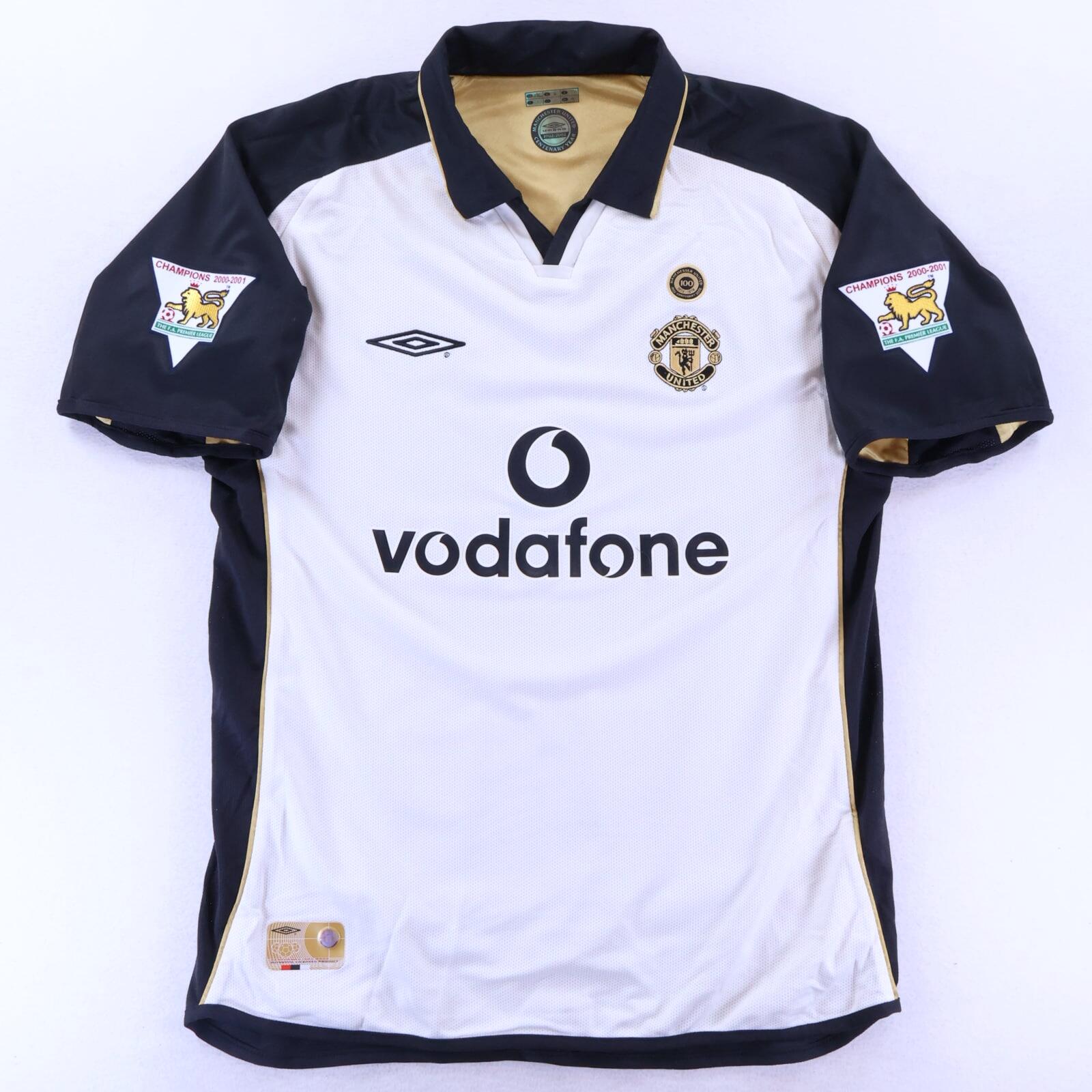 Manchester United Beckham #7 2001/02 Centenary Third Shirt - Reversible - L