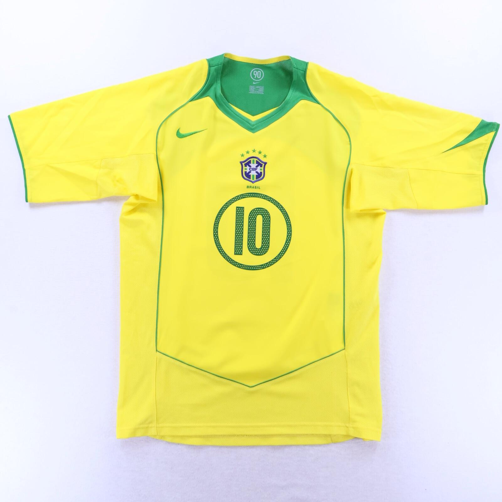 Brazil Ronaldinho #10 2004/06 Home Shirt - M