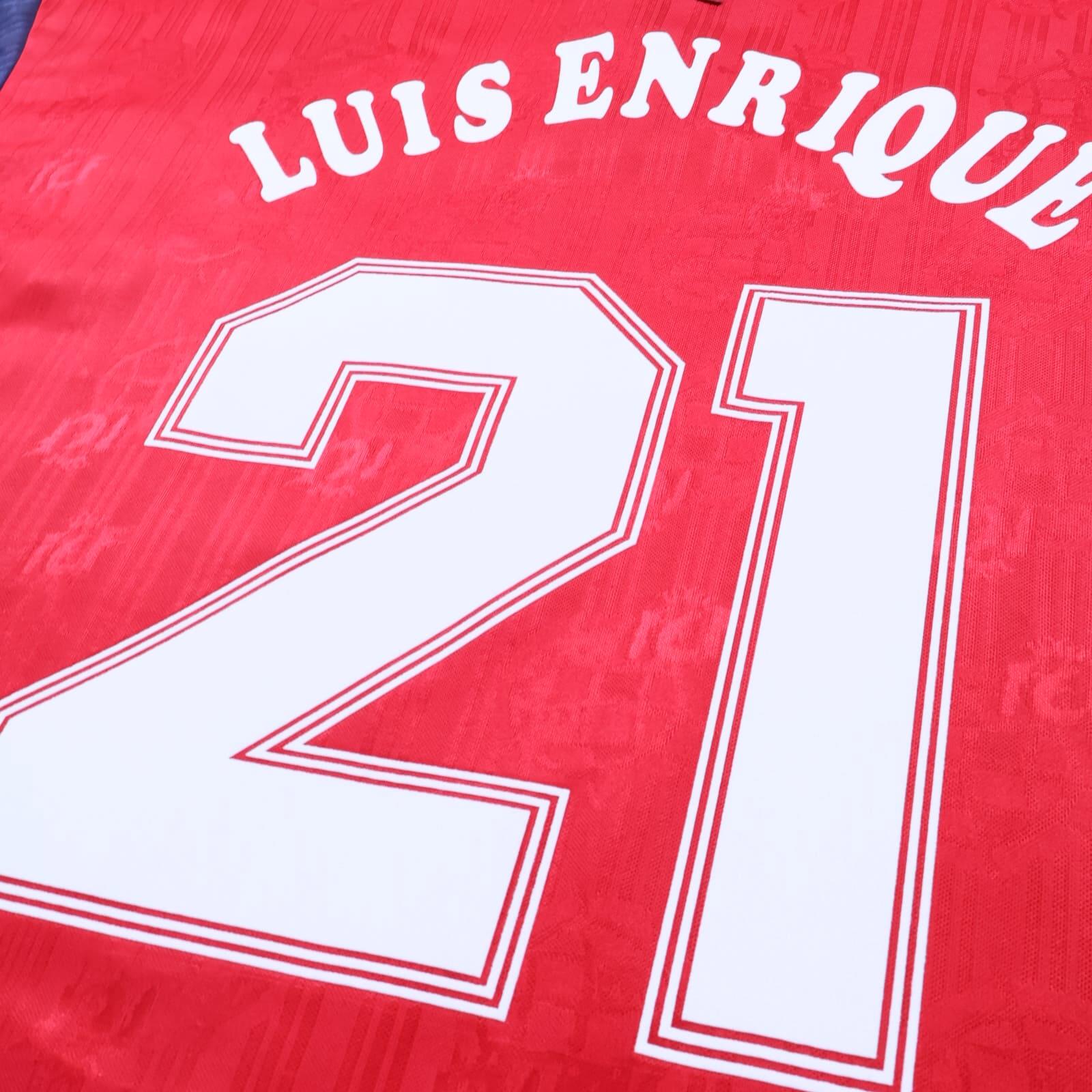 Spain Luis Enrique #21 1996/98 Home Shirt - XL