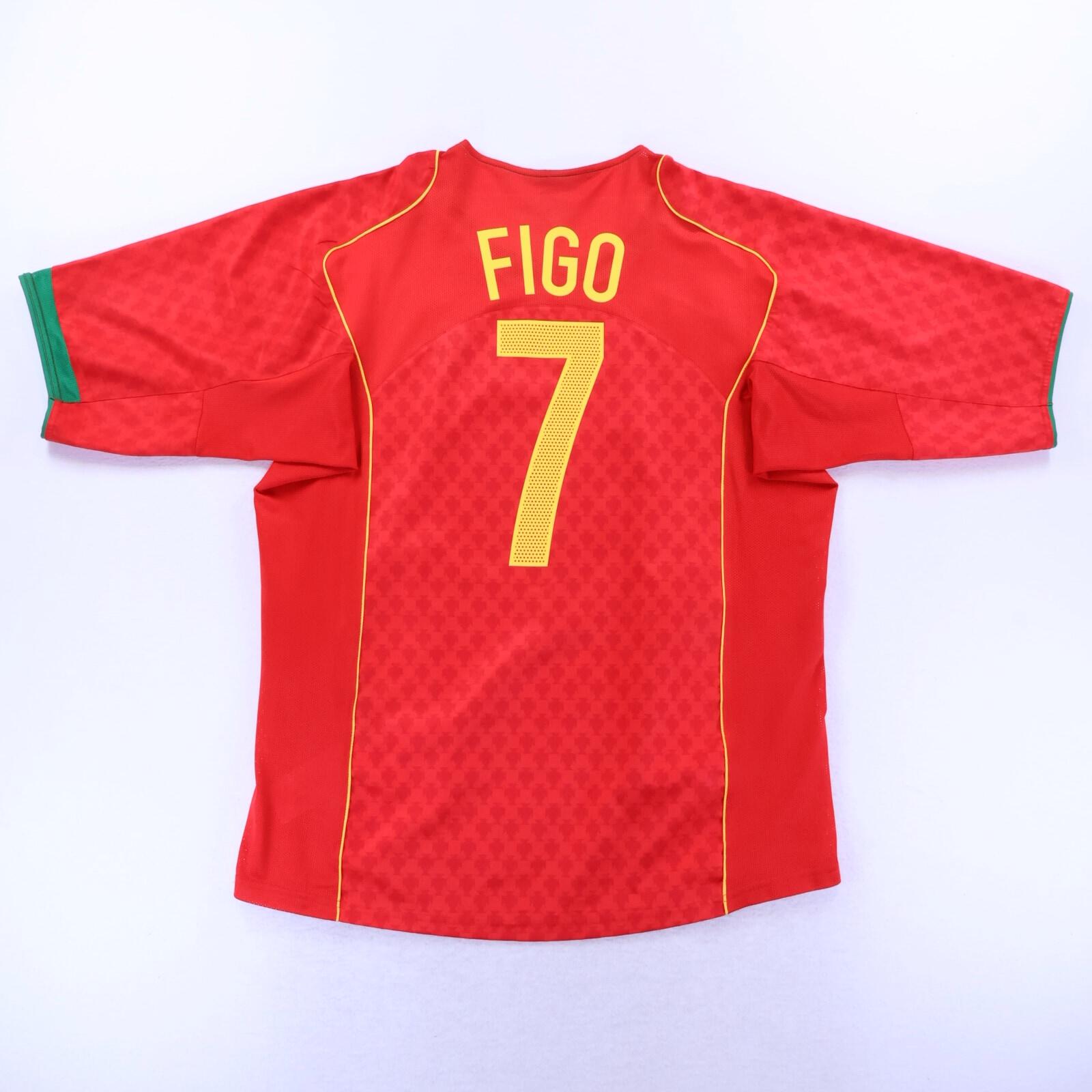 *MINT* Portugal Figo #7 2004/06 Home Shirt - XL