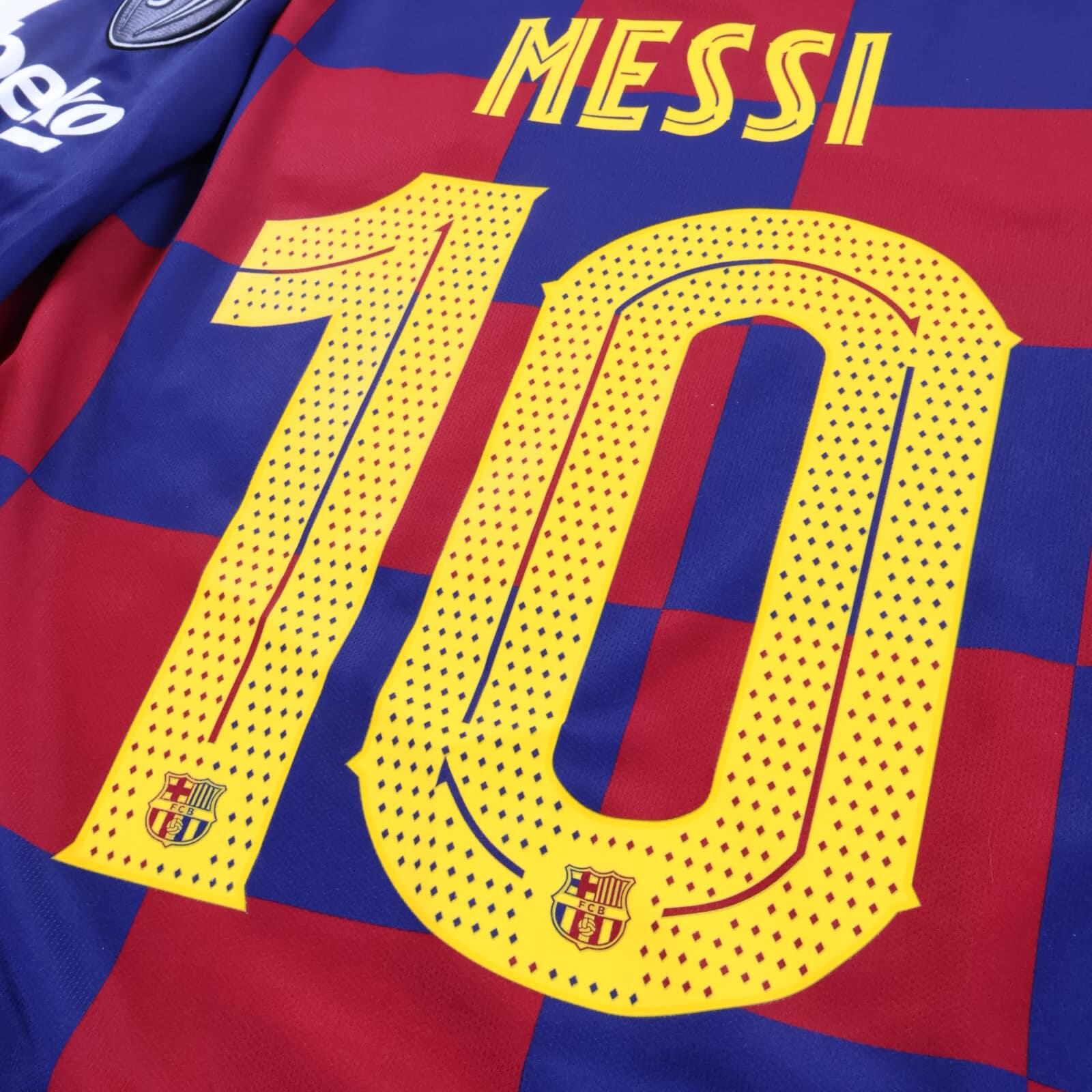 *MINT* Barcelona Messi #10 2019/20 Home Shirt - Long Sleeve - M