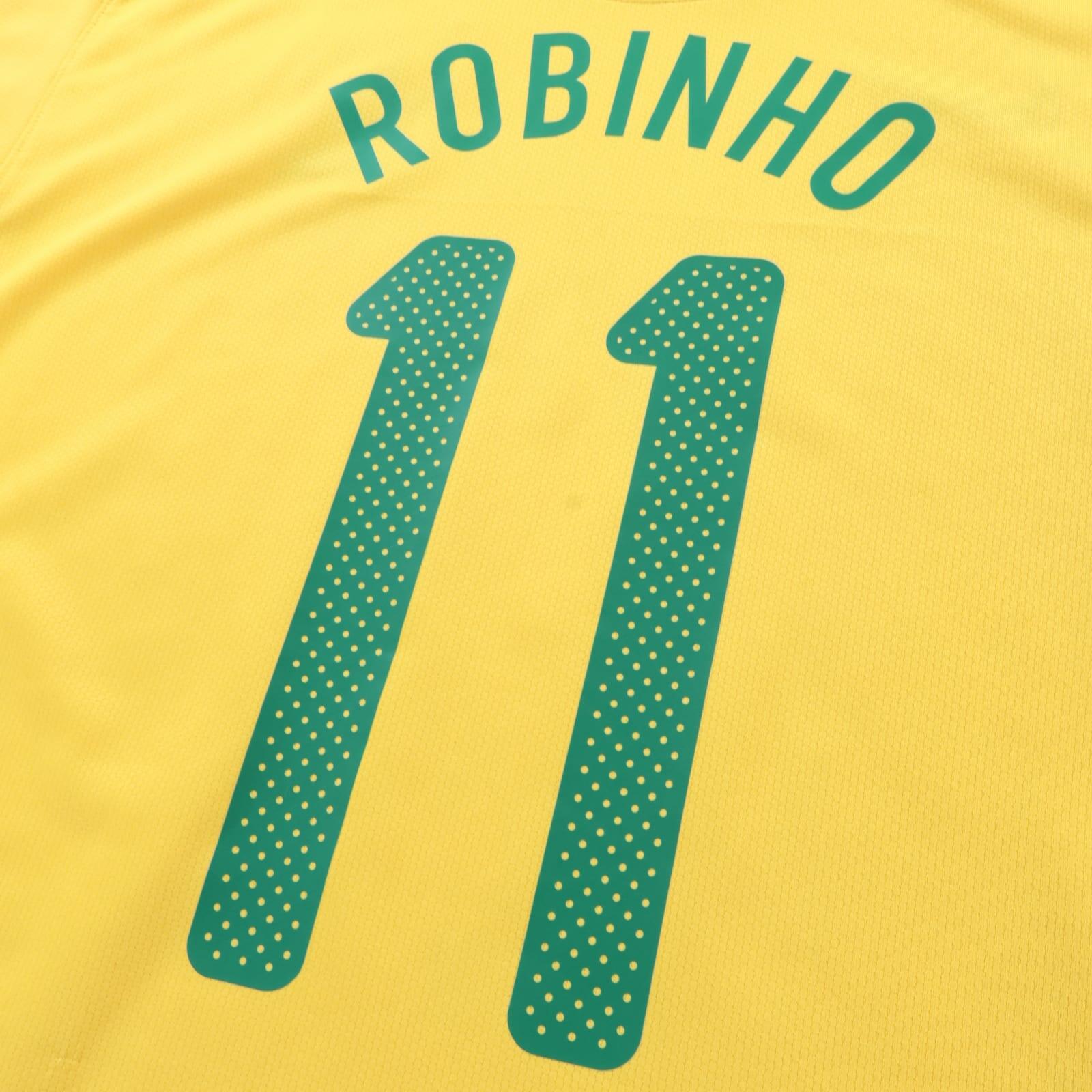 Brazil Robinho #11 2010/11 Home Shirt - L