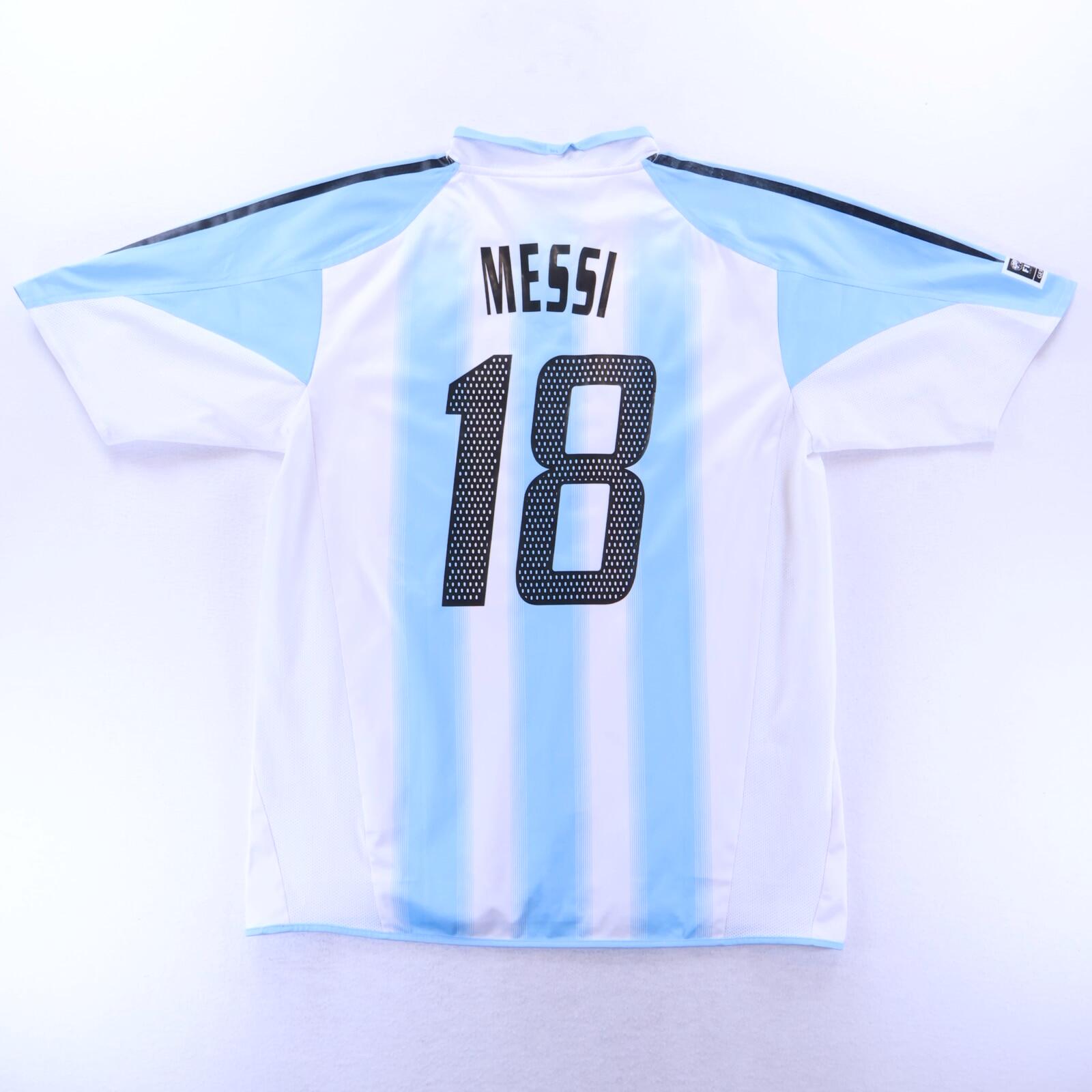 Argentina Messi #18 2004 Home Shirt - L