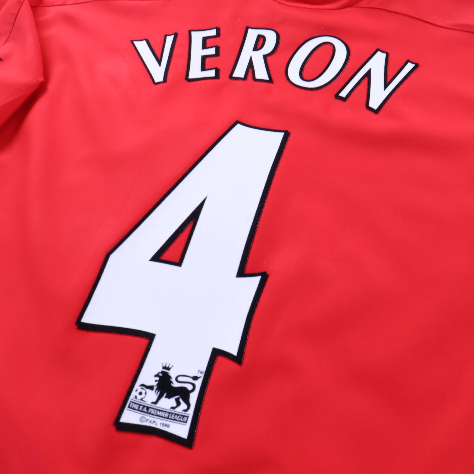 Manchester United Veron #4 2002/04 Home Shirt - XL