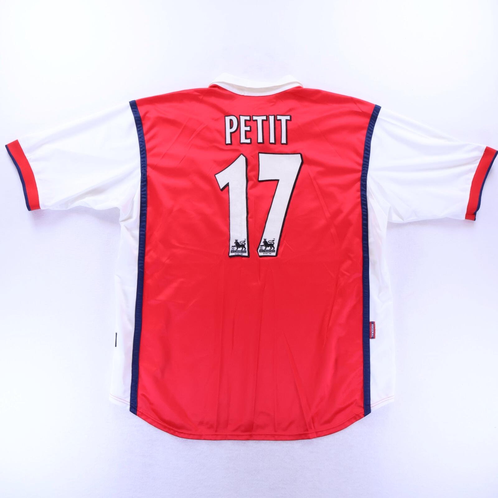 Arsenal Petit #17 1999/00 Home Shirt - 2XL