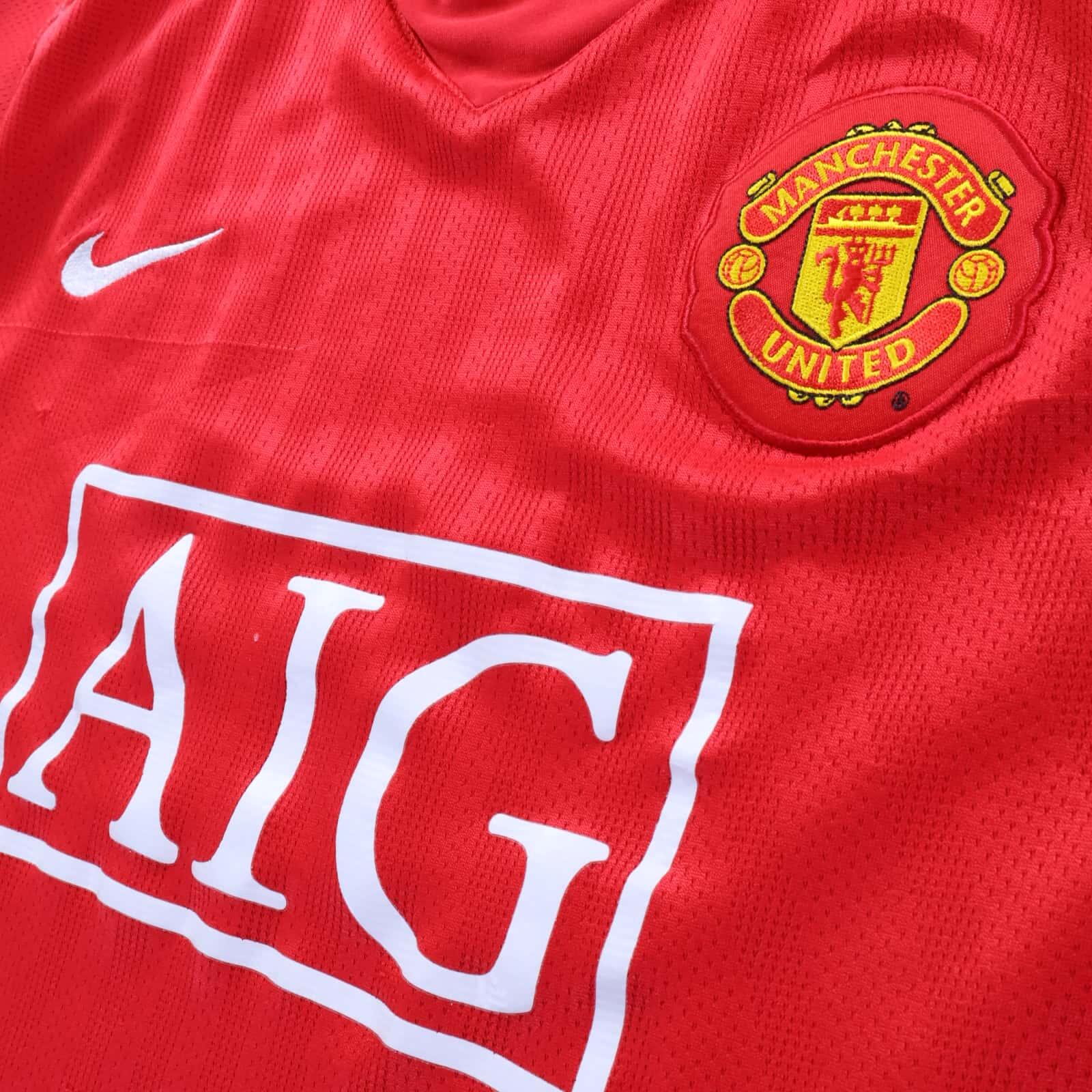 Manchester United Scholes #18 2007/09 Home Shirt - XL