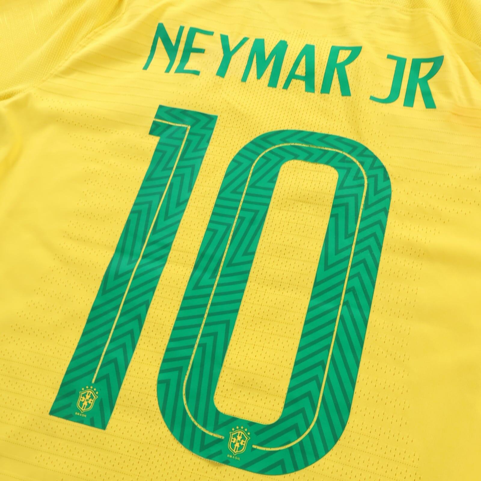 *MINT* Brazil Neymar Jr #10 2018/19 Home Shirt - Player Issue - M