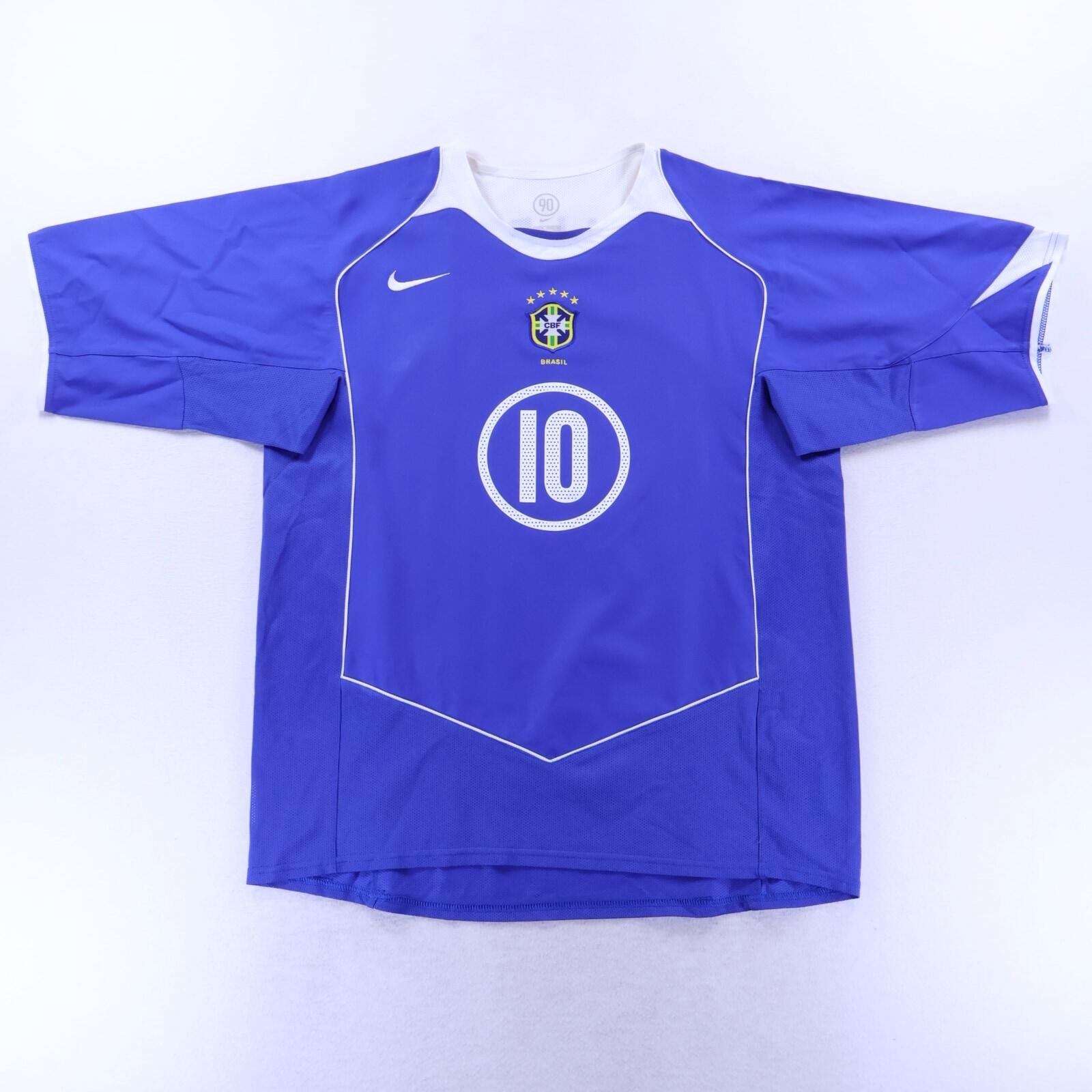 *MINT* Brazil Ronaldinho #10 2004/06 Away Shirt - XL