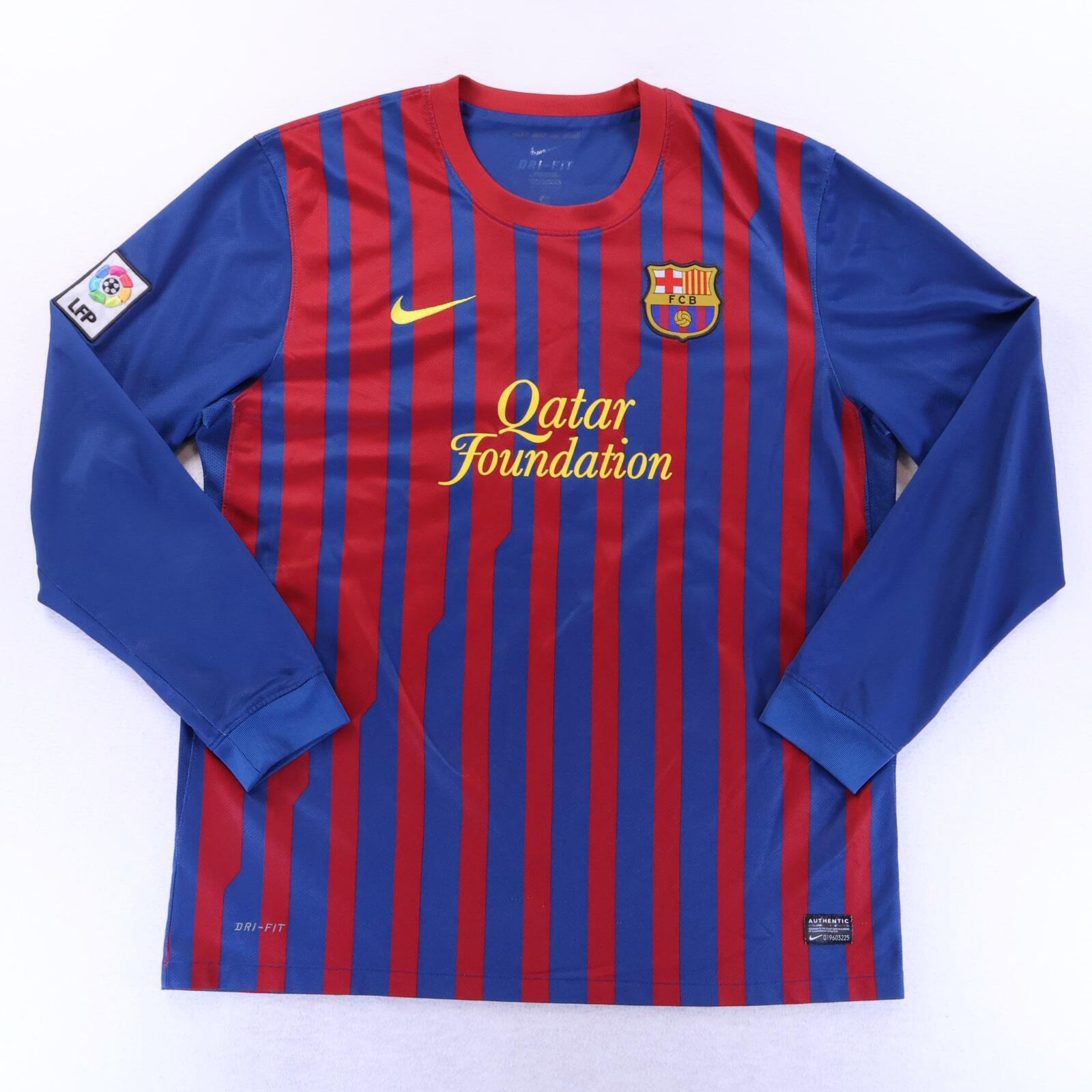 Barcelona Messi #10 2011/12 Home Shirt - Long Sleeve - XL