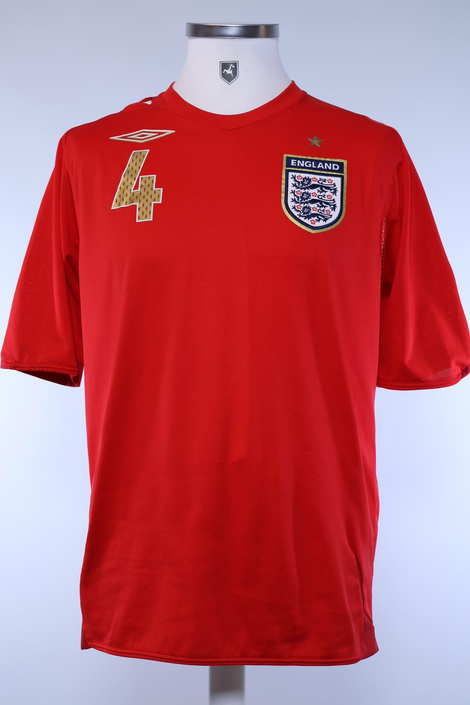 England 2006/08 Gerrard #4 Away Shirt - MAuthentic Original Football Shirt
