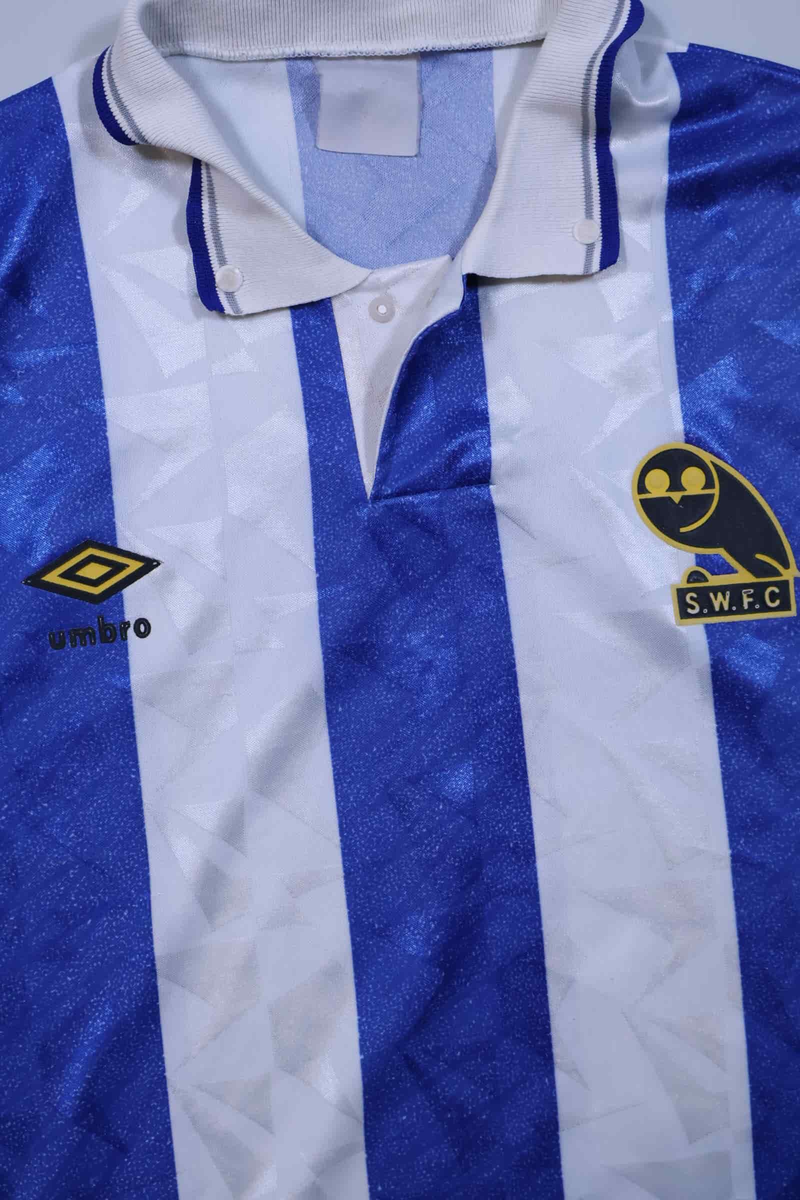 Sheffield Wednesday 1989/91 Home Shirt - L Authenic Original Football Shirt