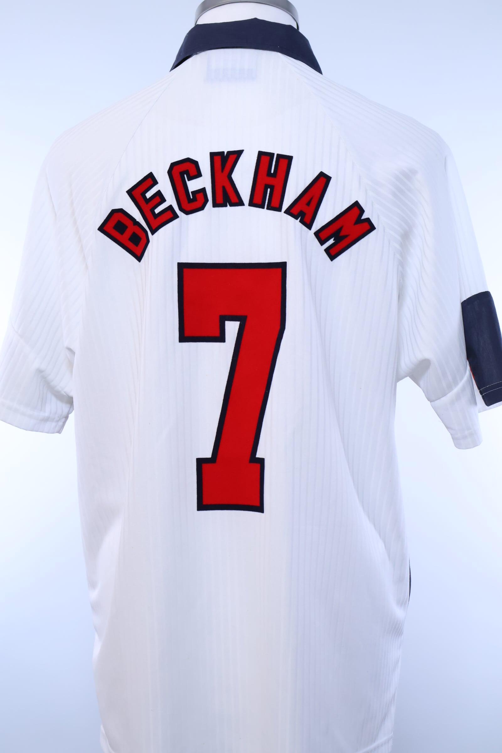 England 1997/99 Beckham #7 Home Shirt - L Authenic Original Football Shirt