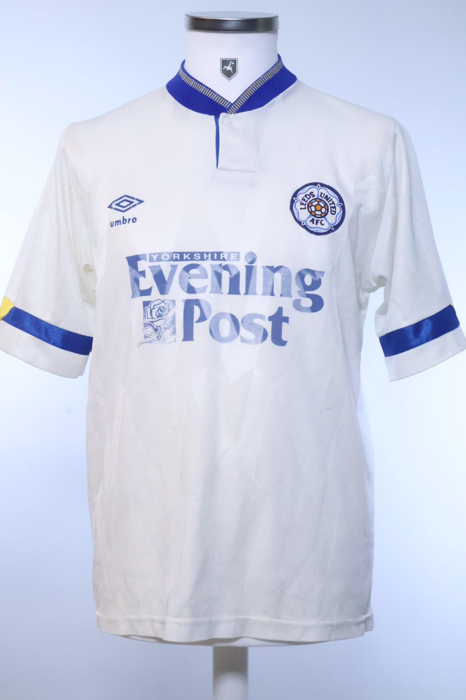 Leeds United 1991/92 Home Shirt - M- FRONT