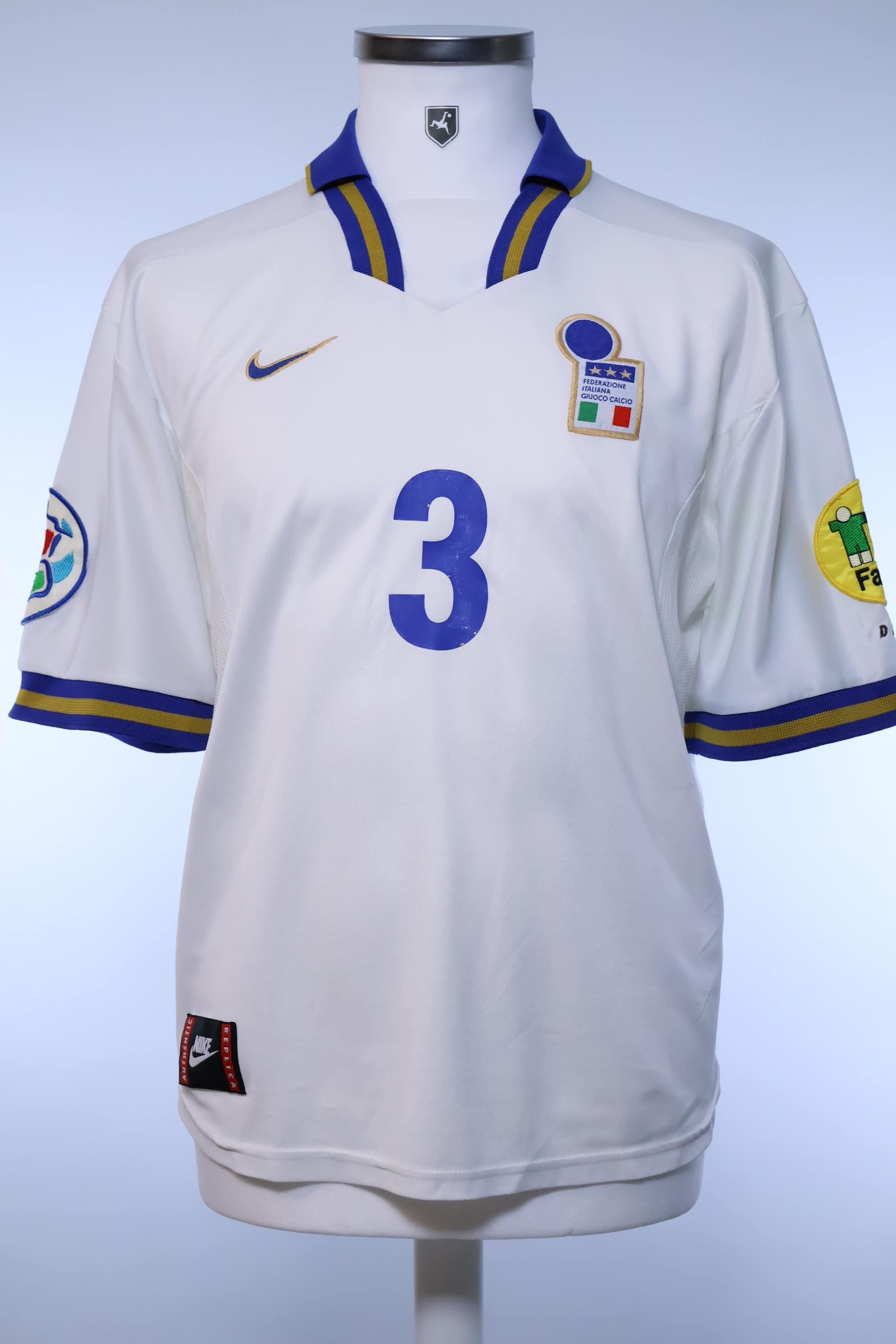 Italy 1996/97 Maldini #3 Away Shirt - L- FRONT