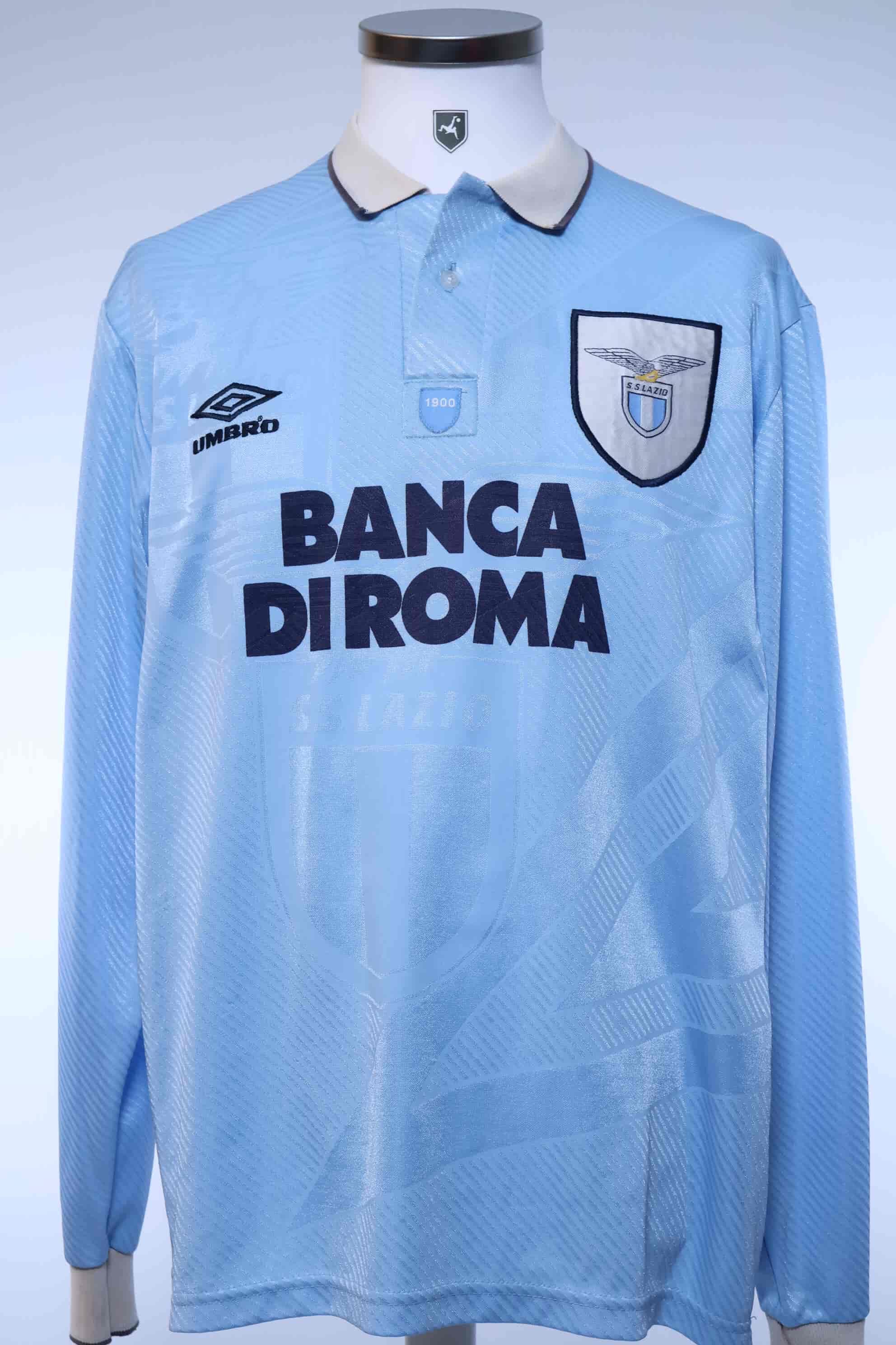 S.S Lazio Signori #11 1993/95 Home Shirt - Long Sleeve - XL- FRONT