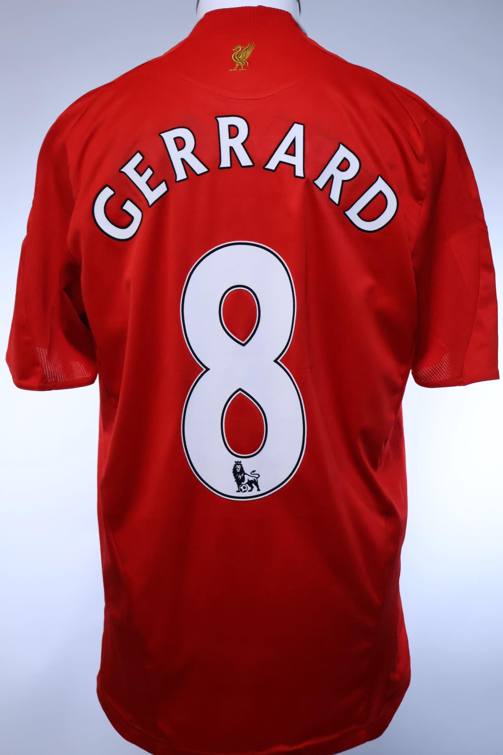 Liverpool F.C Gerrard #8 2008/10 Home Shirt - M- FRONT
