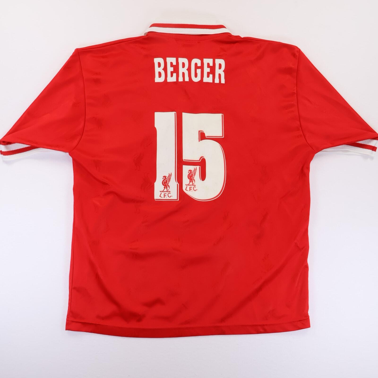 Liverpool F.C Berger #15 1996/98 Home Shirt - M- BACK
