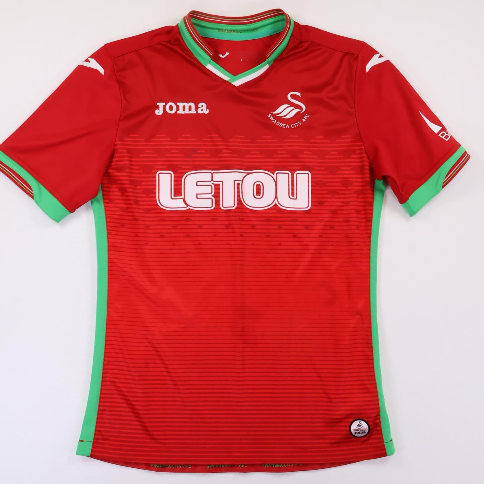 Swansea City Fc Ki.S.Y #4 2017/18 Away Shirt - M- FRONT