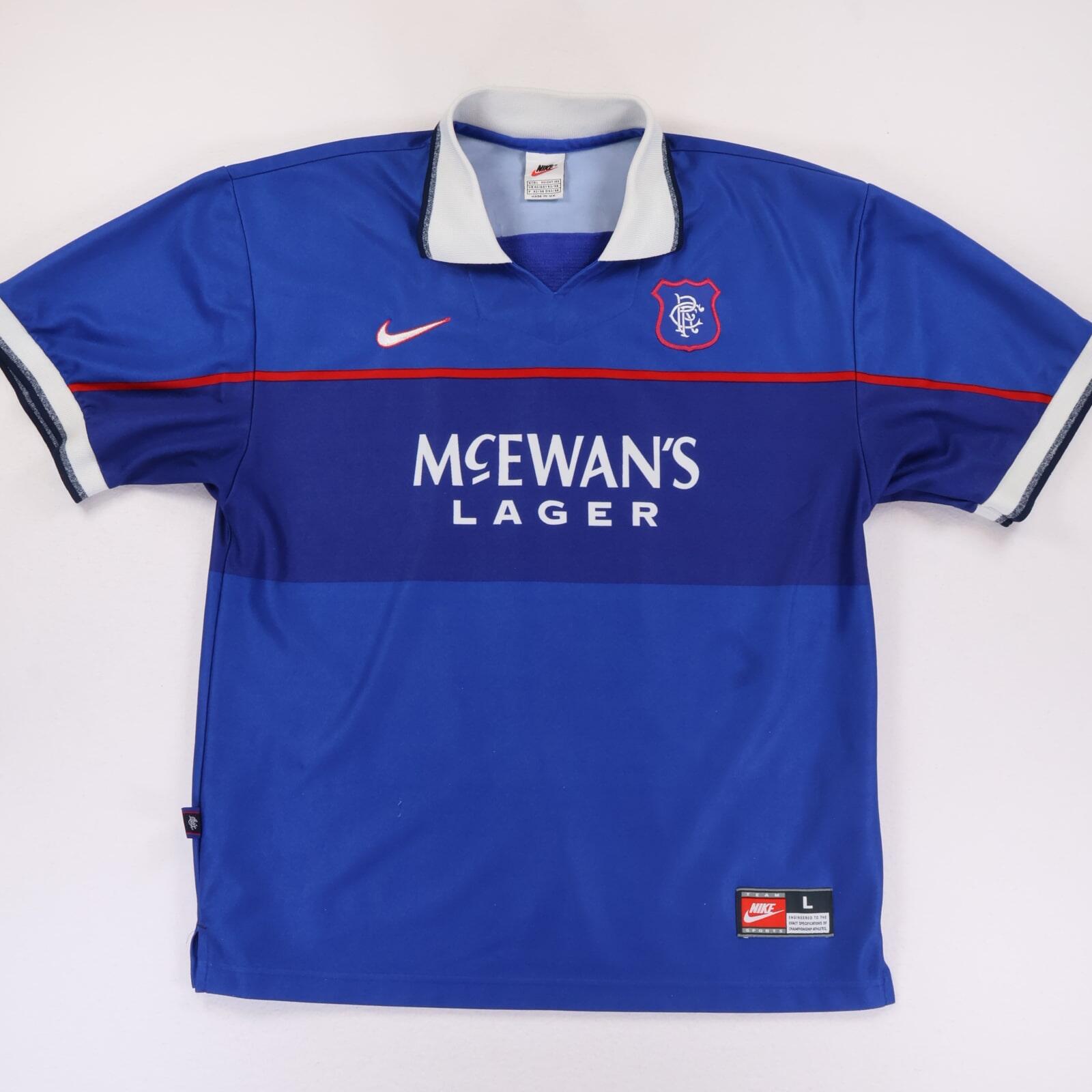 Rangers Fc Gascoigne #8 1997/99 Home Shirt - L- BACK