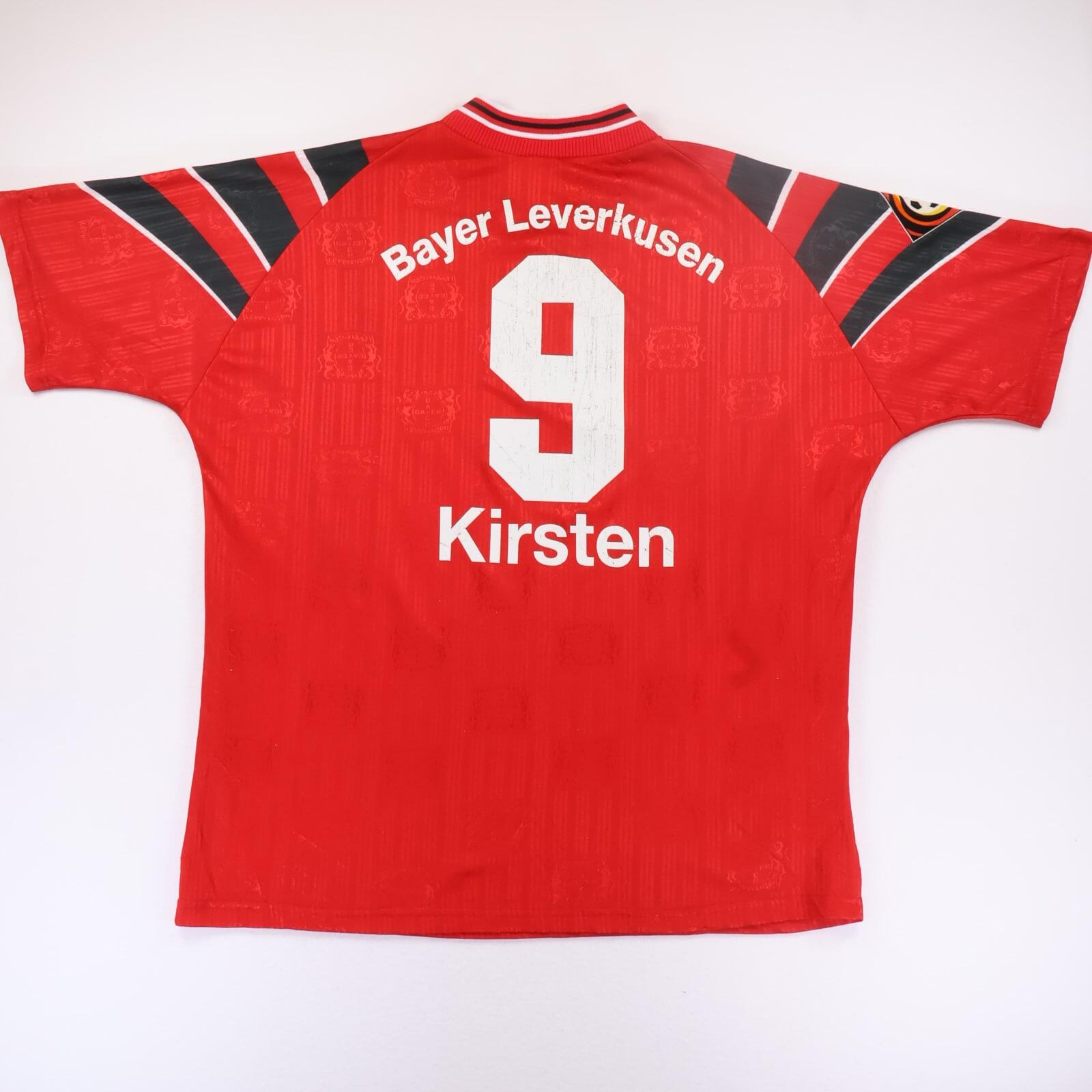 Bayer Leverkusen Kirsten #9 1996/97 Home Shirt - 3XL- FRONT