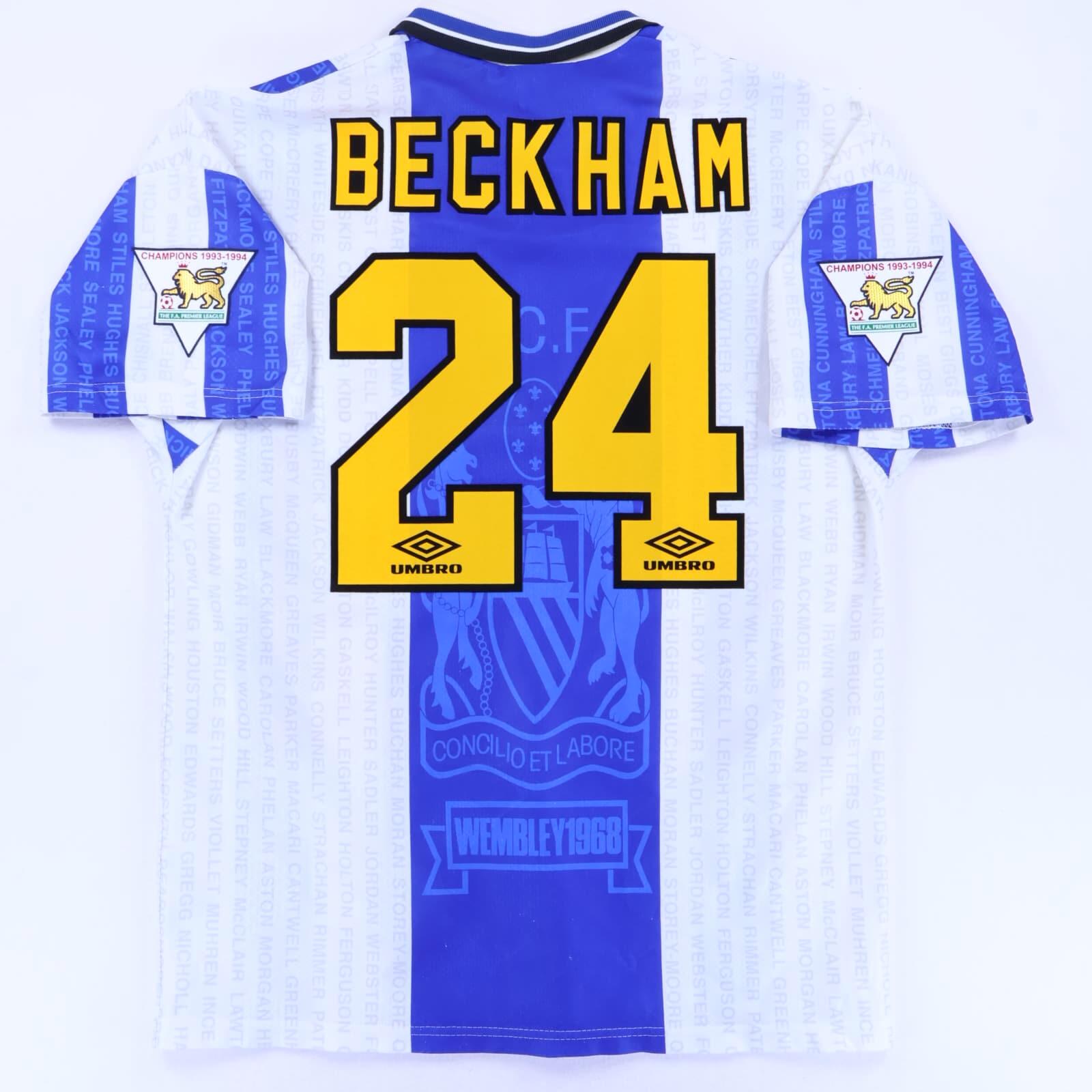Manchester United Beckham #24 1994/96 Third Shirt - L- FRONT