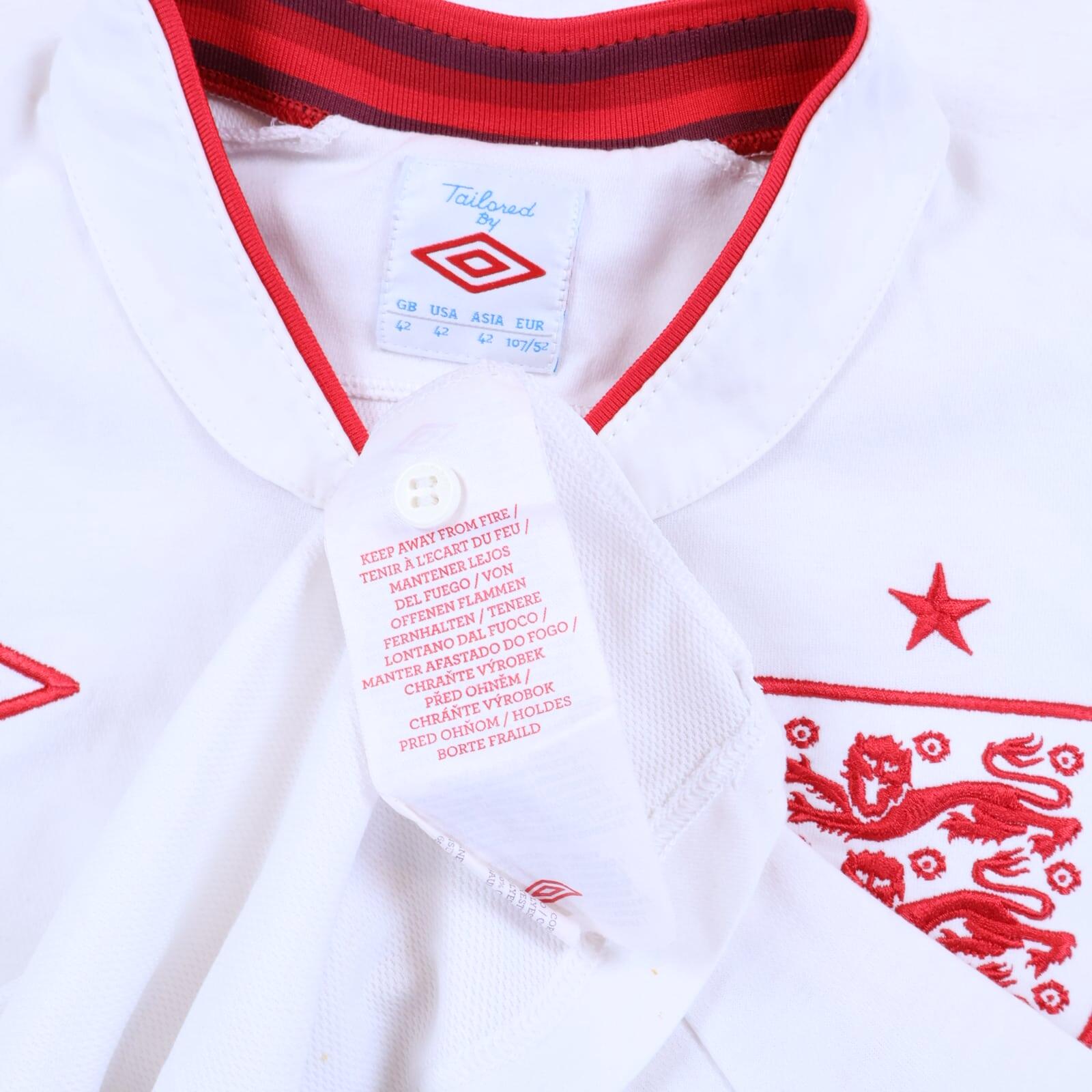 England 2012/13 Home Shirt - XL- BACK