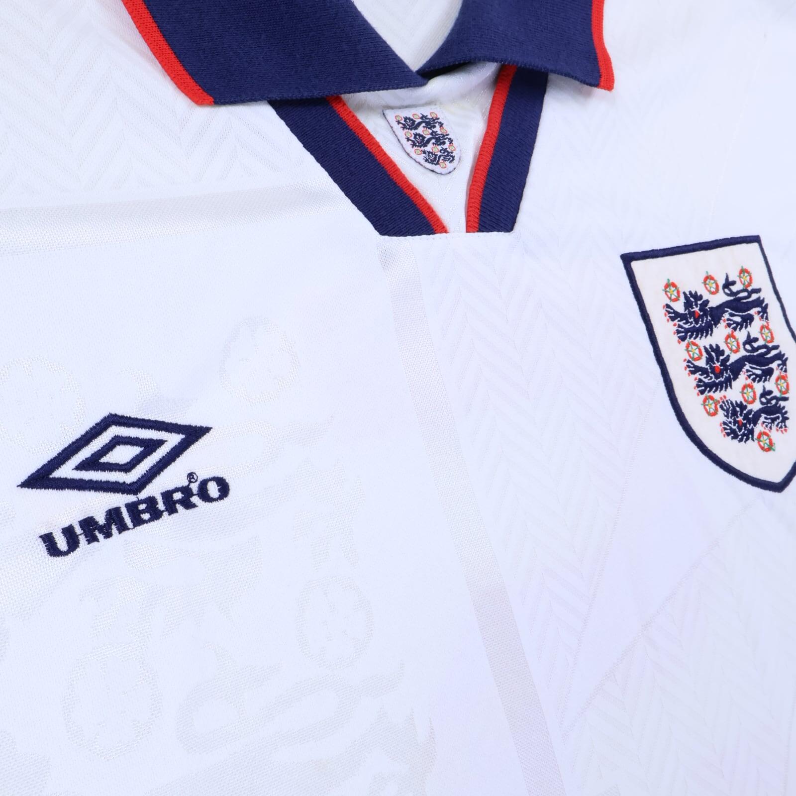 England Adams #5 1993/95 Home Shirt - Match Issue - XL