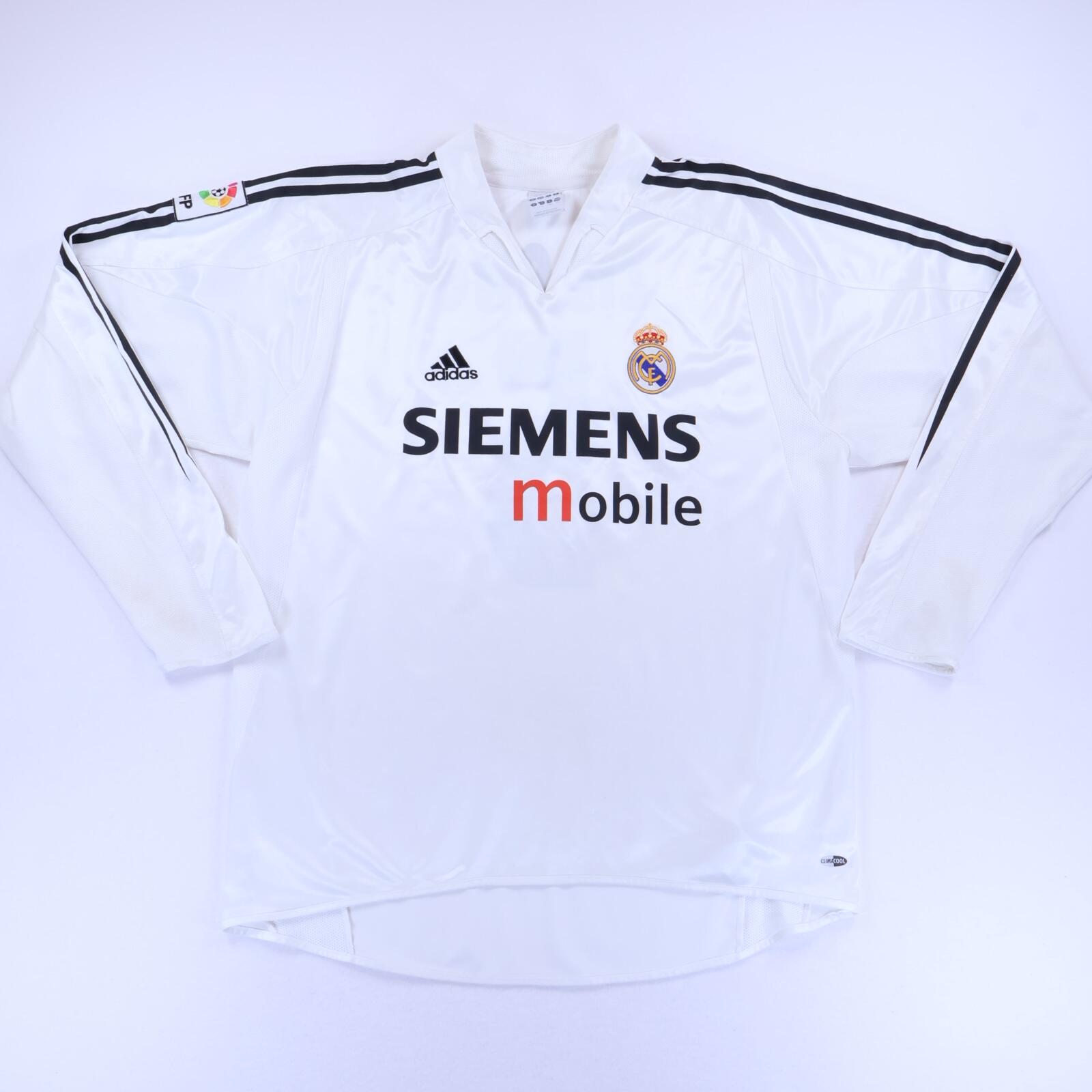 Real Madrid Zidane #5 2004/05 Home Shirt - L- BACK