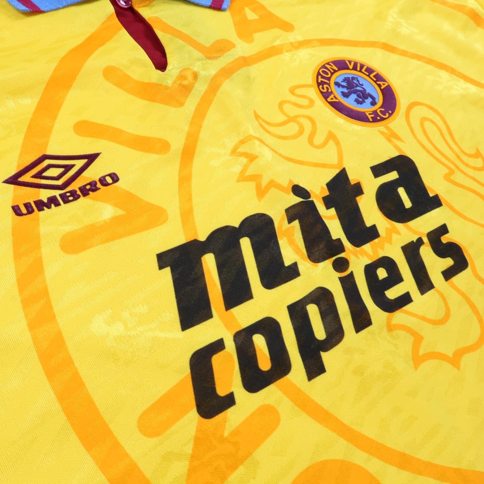 Aston Villa 1991/93 Third Shirt - L- BACK