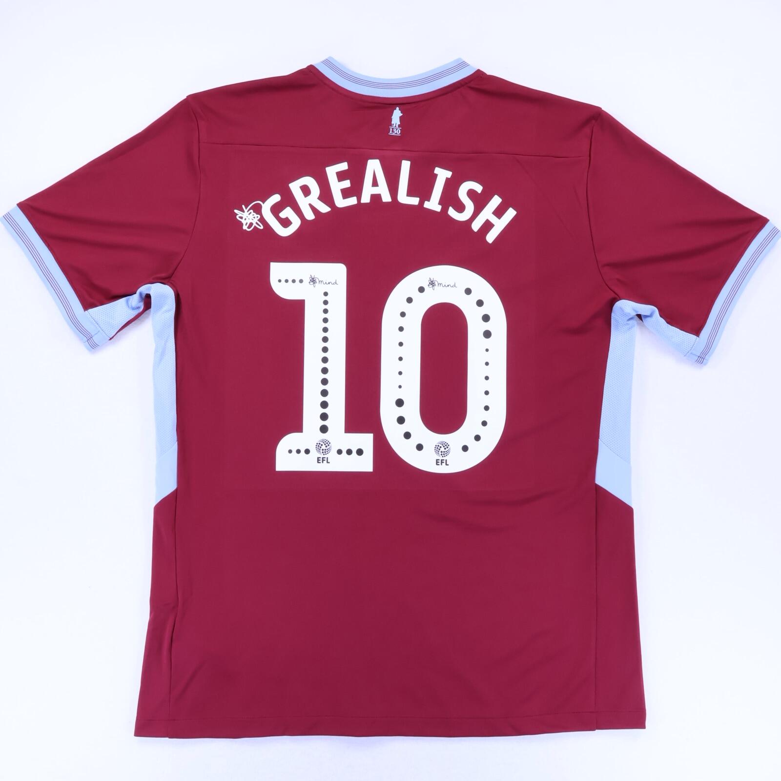 Aston Villa Grealish #10 2018/19 Home Shirt - XL- FRONT