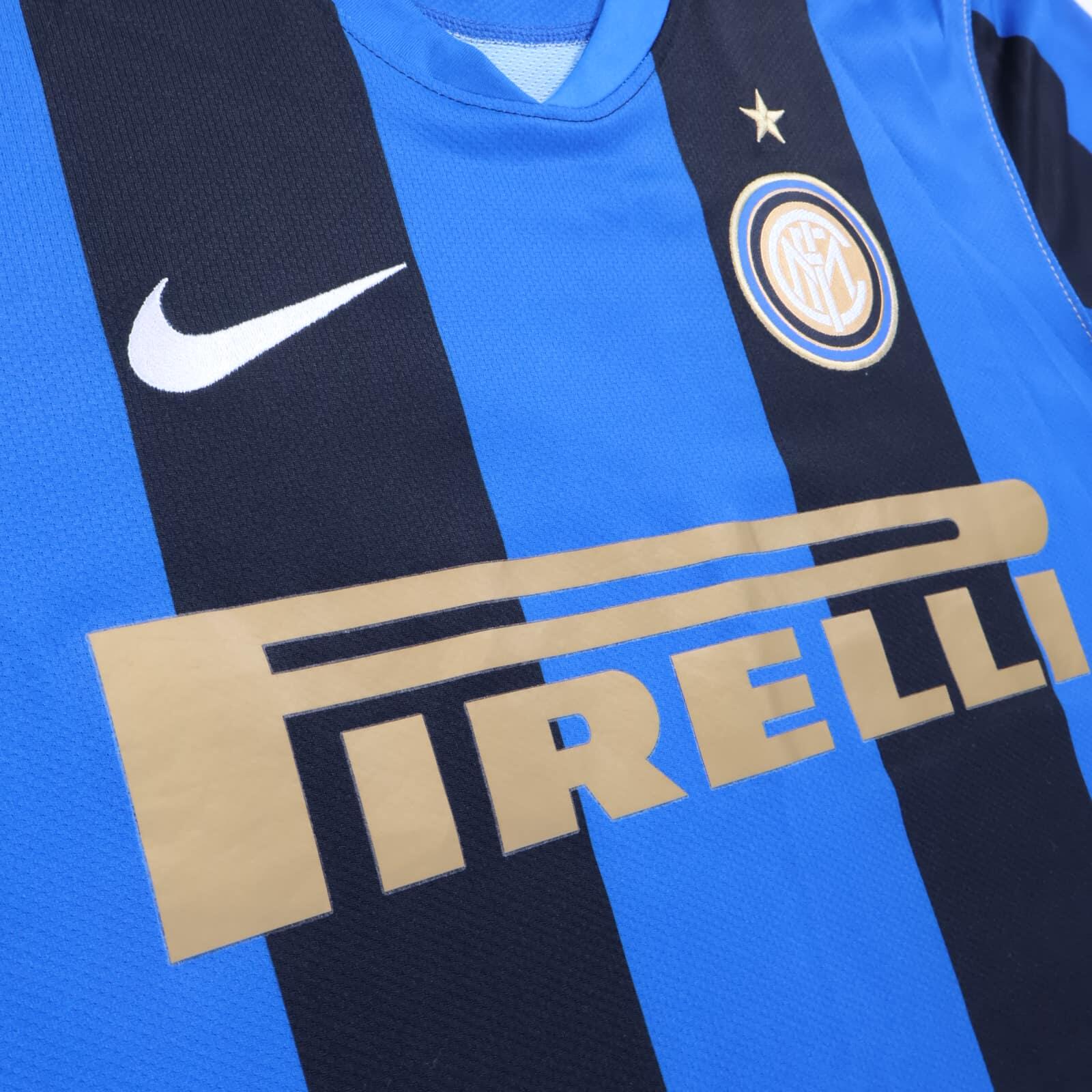 Inter Milan Adriano #10 2008/09 Home Shirt - L