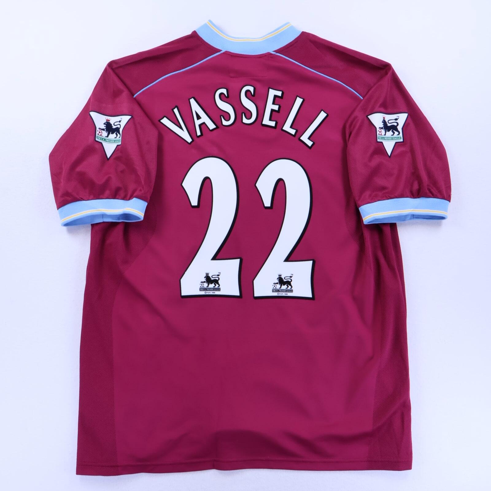 Aston Villa Vassell #22 2001/02 Home Shirt - L- FRONT