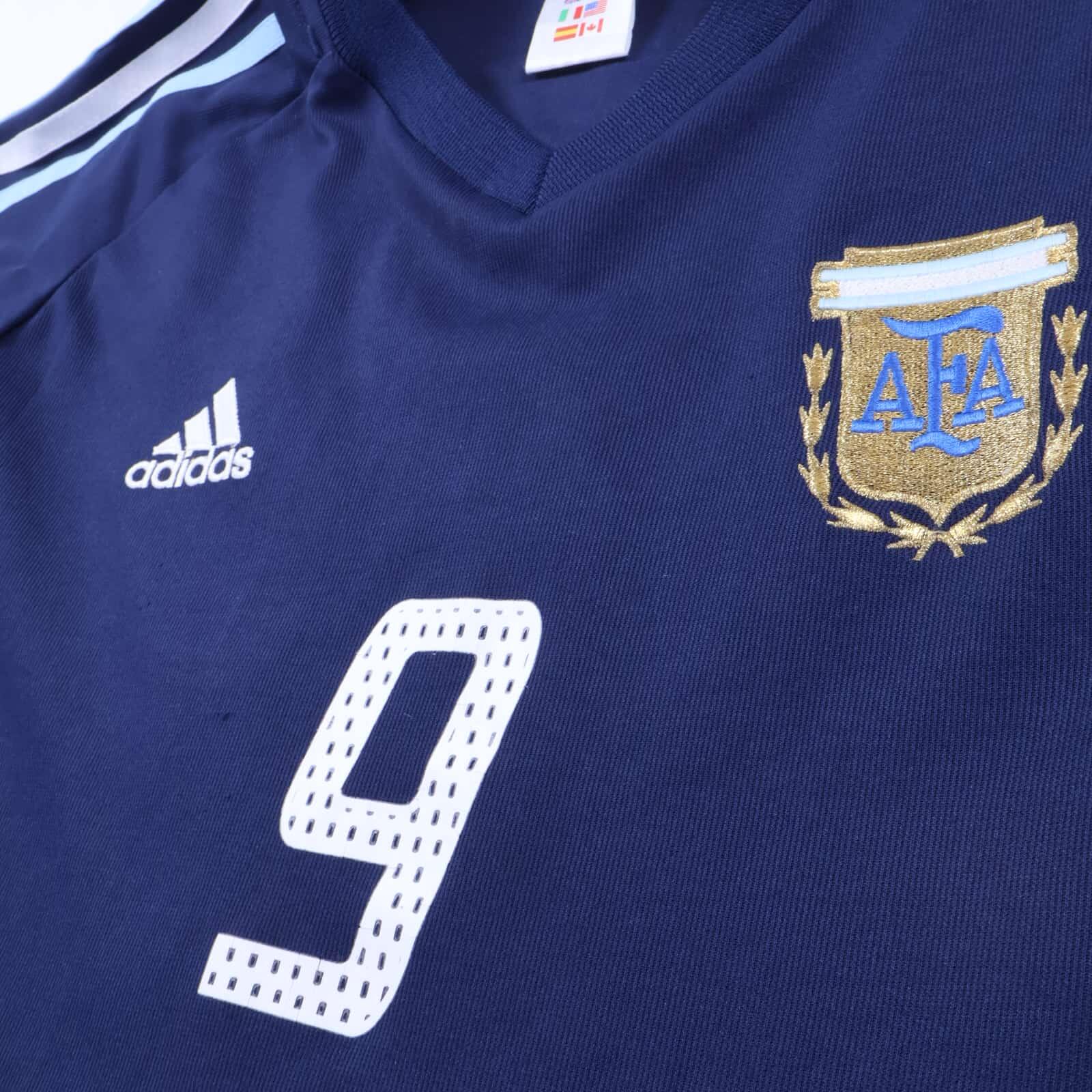 Argentina Batistuta #9 2002/04 Away Shirt - M- BACK
