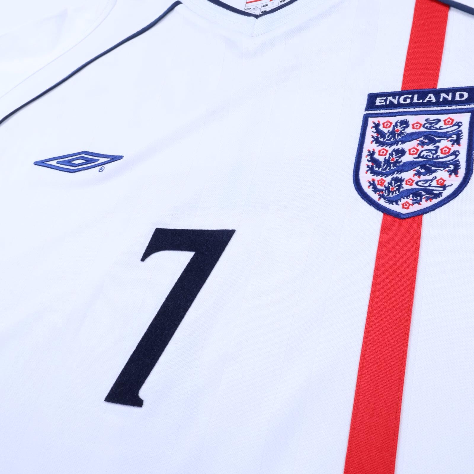 England Beckham #7 2001/03 Home Shirt - XL