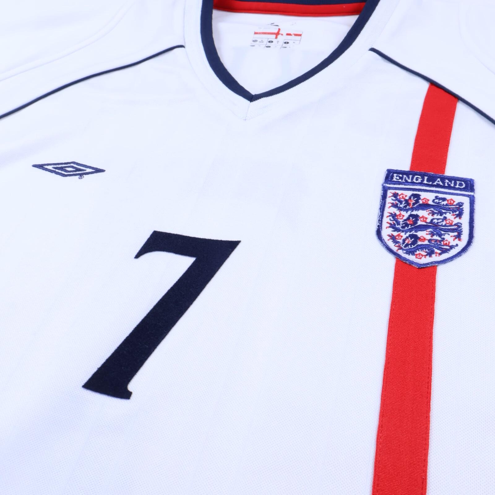 England Beckham #7 2001/03 Home Shirt - XL