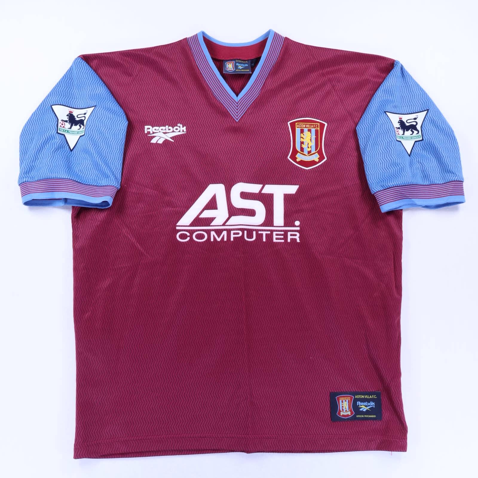 Aston Villa Southgate #4 1997/98 Home Shirt - L- BACK