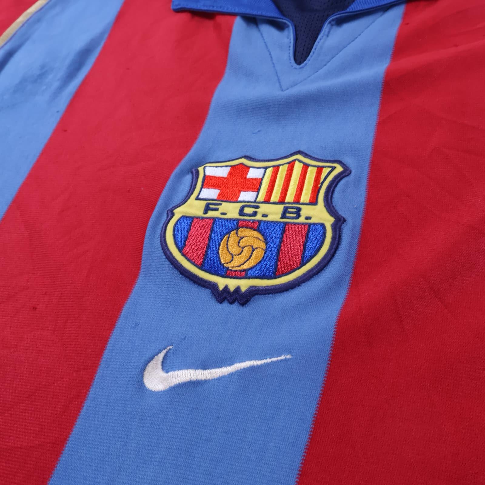 Barcelona 2001/02 Home Shirt - M- BACK
