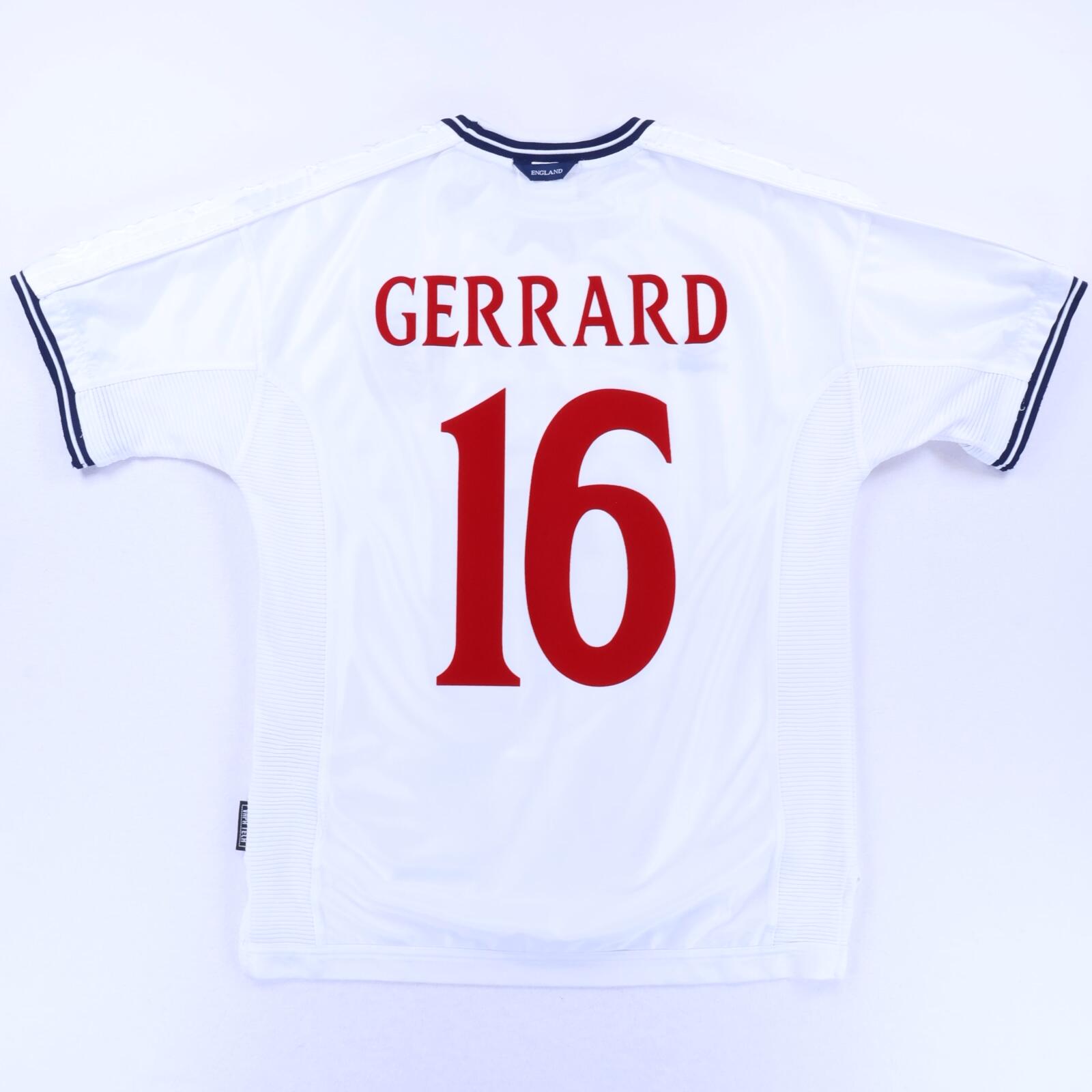 England Gerrard #16 1999/01 Home Shirt - M- FRONT