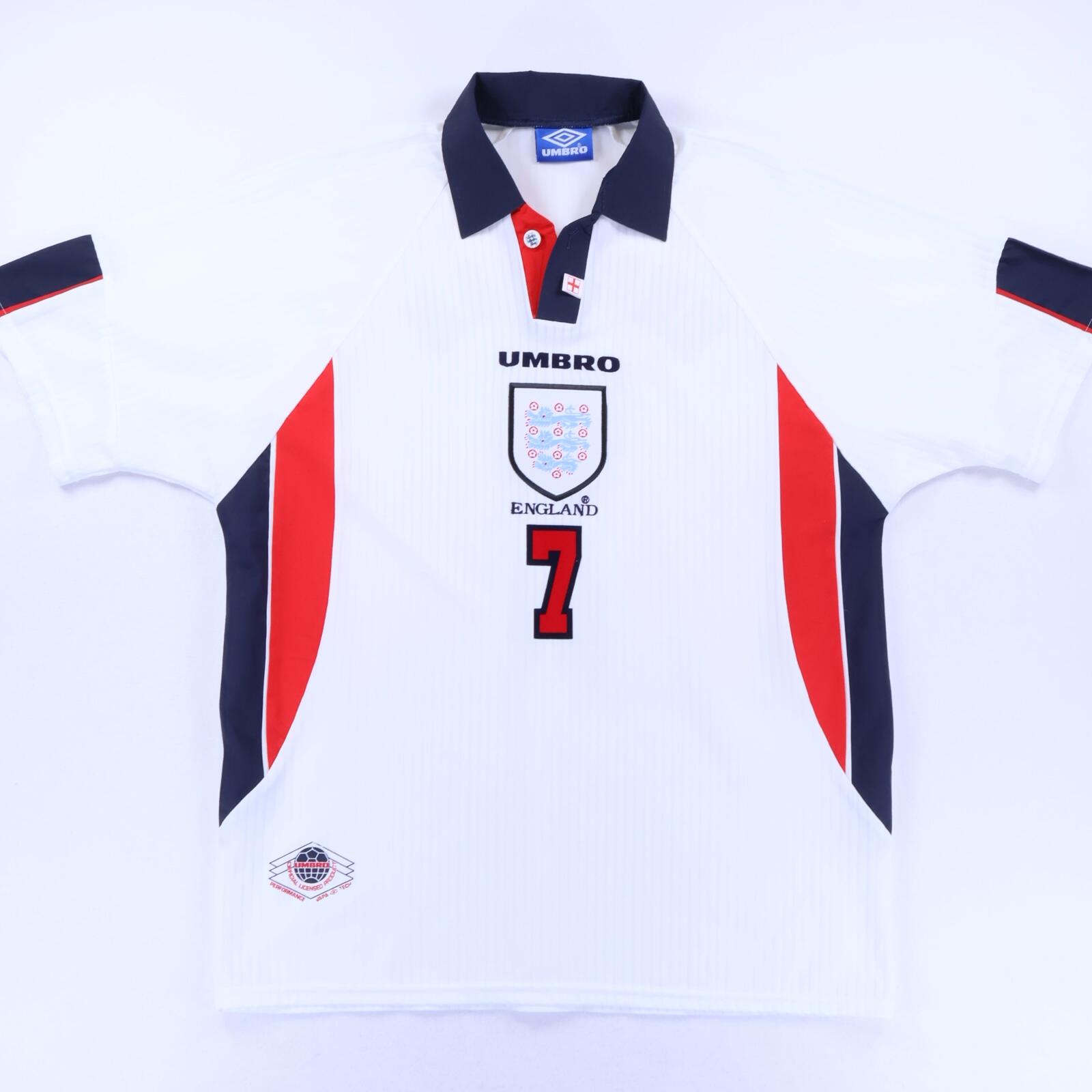 England Beckham #7 1997/99 Home Shirt - XL- BACK