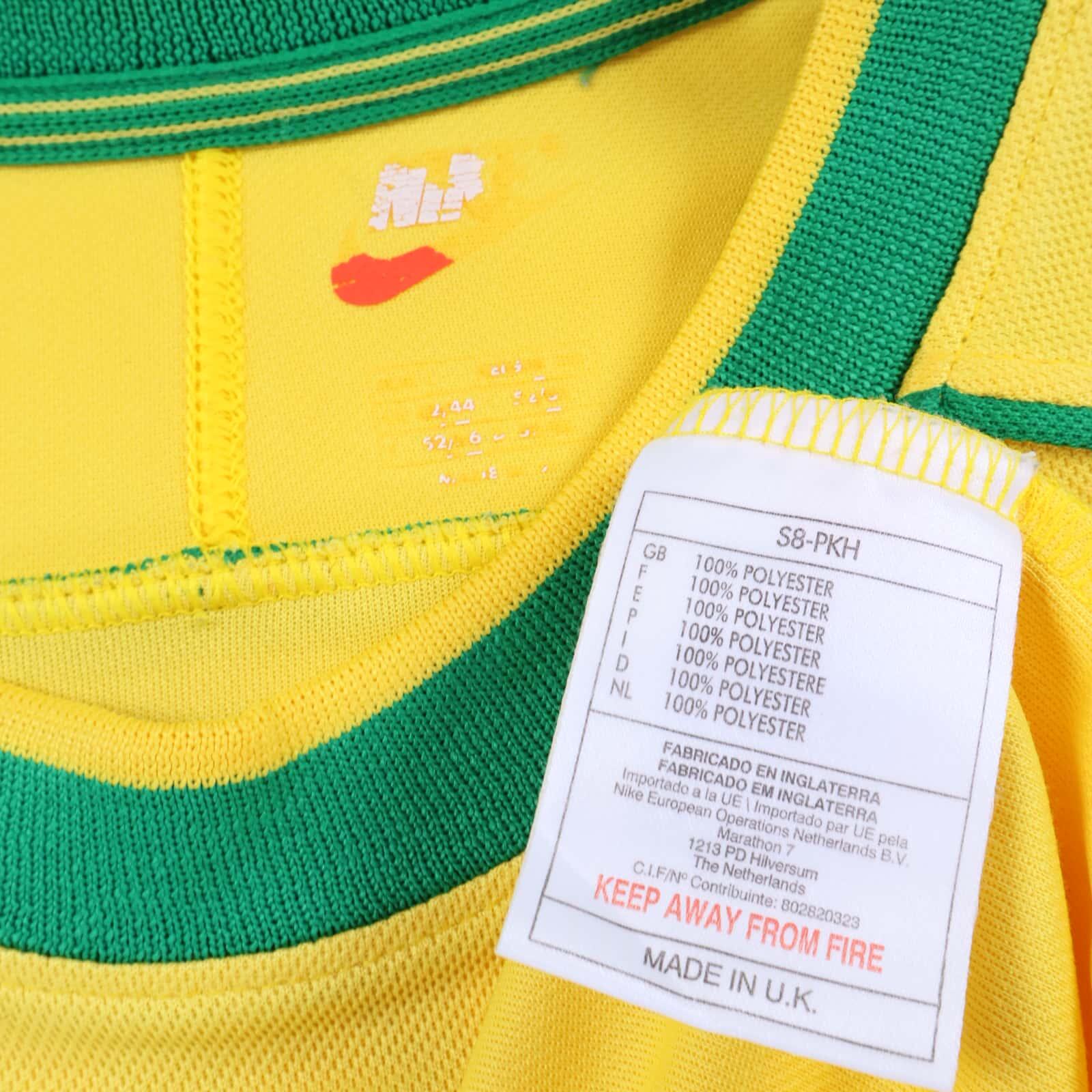 Brazil Ronaldo #9 1998/ Home Shirt - L- TAGS