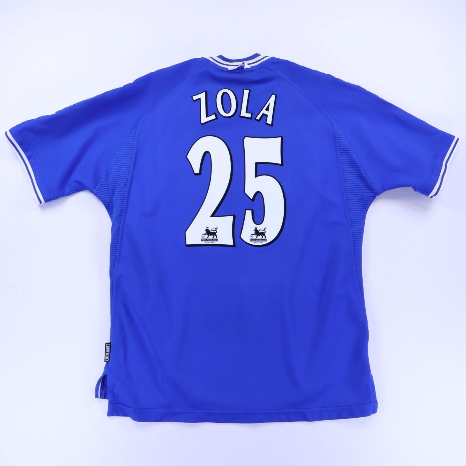 Chelsea Zola #25 1999/01 Home Shirt - XL- FRONT